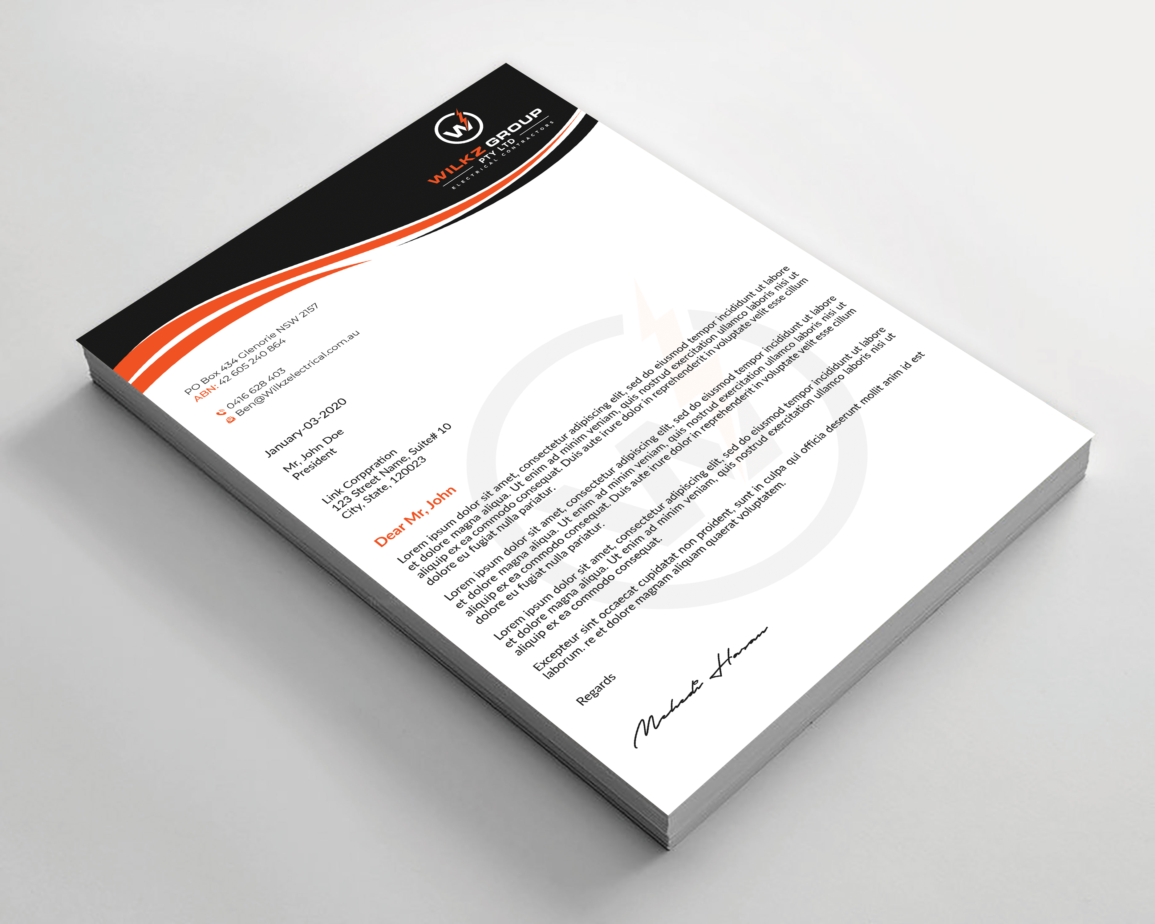 Stationery Design by Expert Bappy for Wilkz Group | Design #34379797