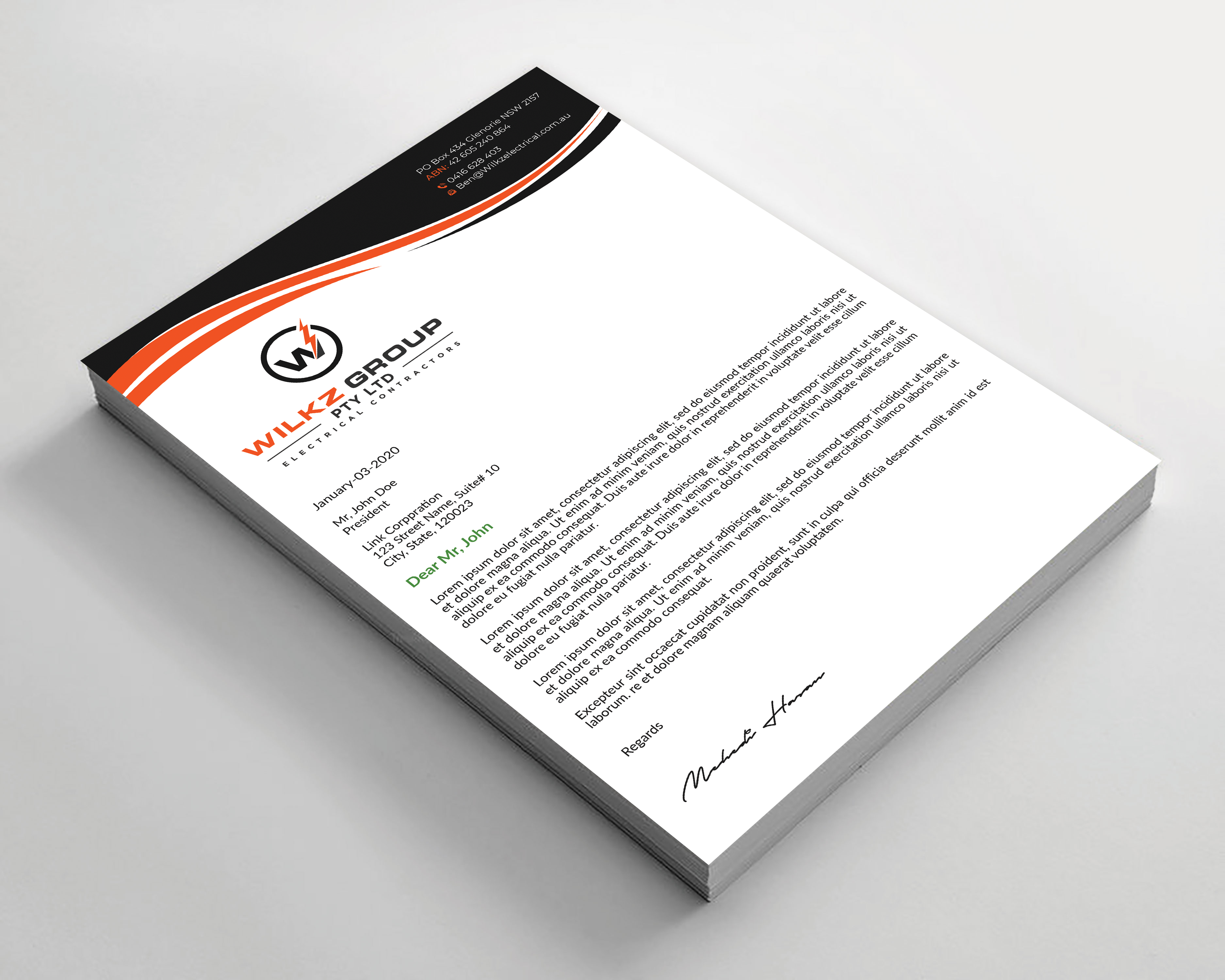 Stationery Design by Expert Bappy for Wilkz Group | Design #34379825