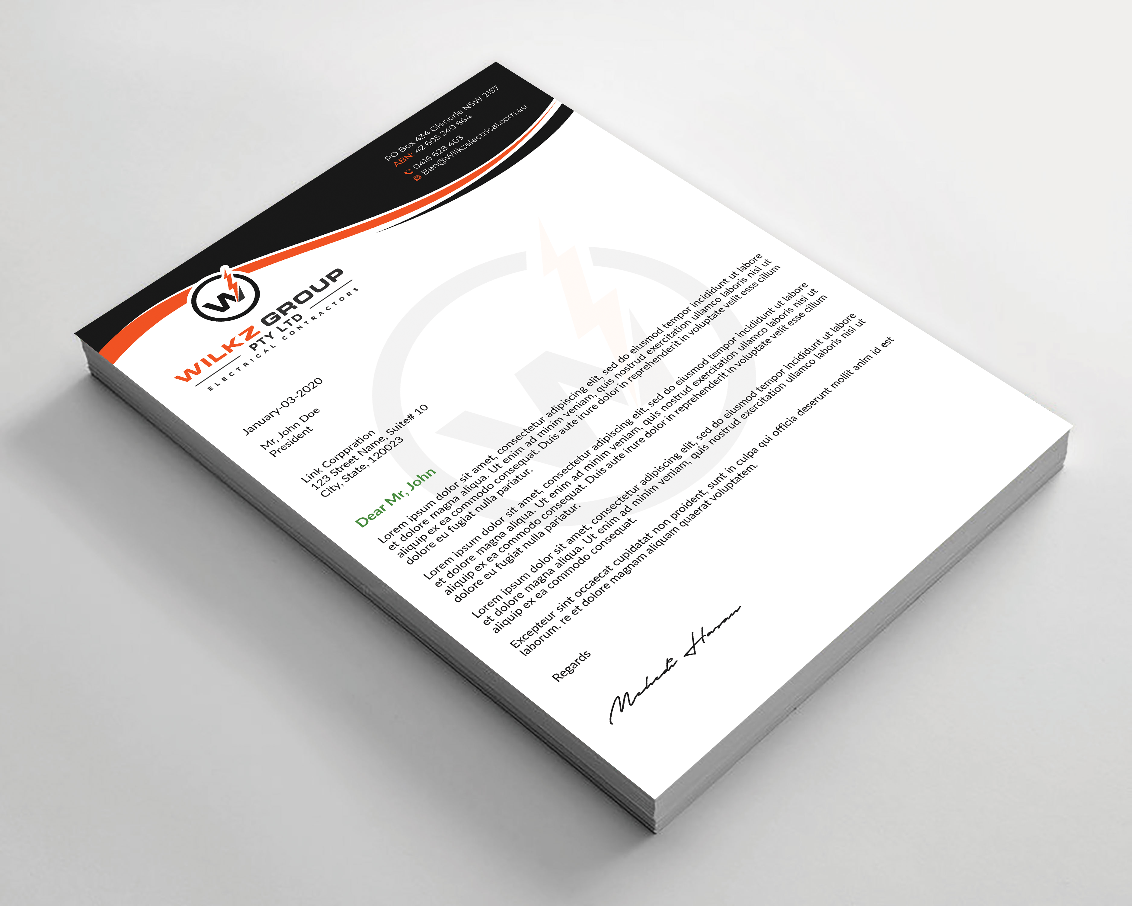 Stationery Design by Expert Bappy for Wilkz Group | Design #34379880