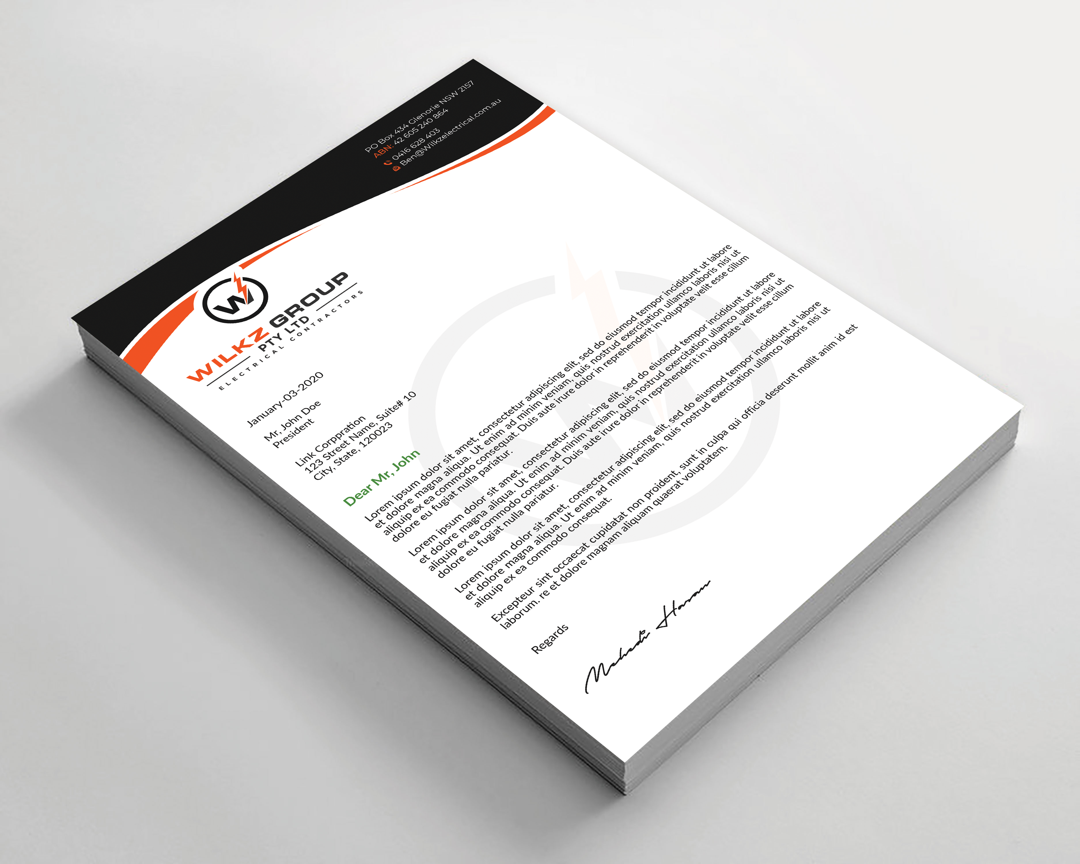 Stationery Design by Expert Bappy for Wilkz Group | Design #34379928