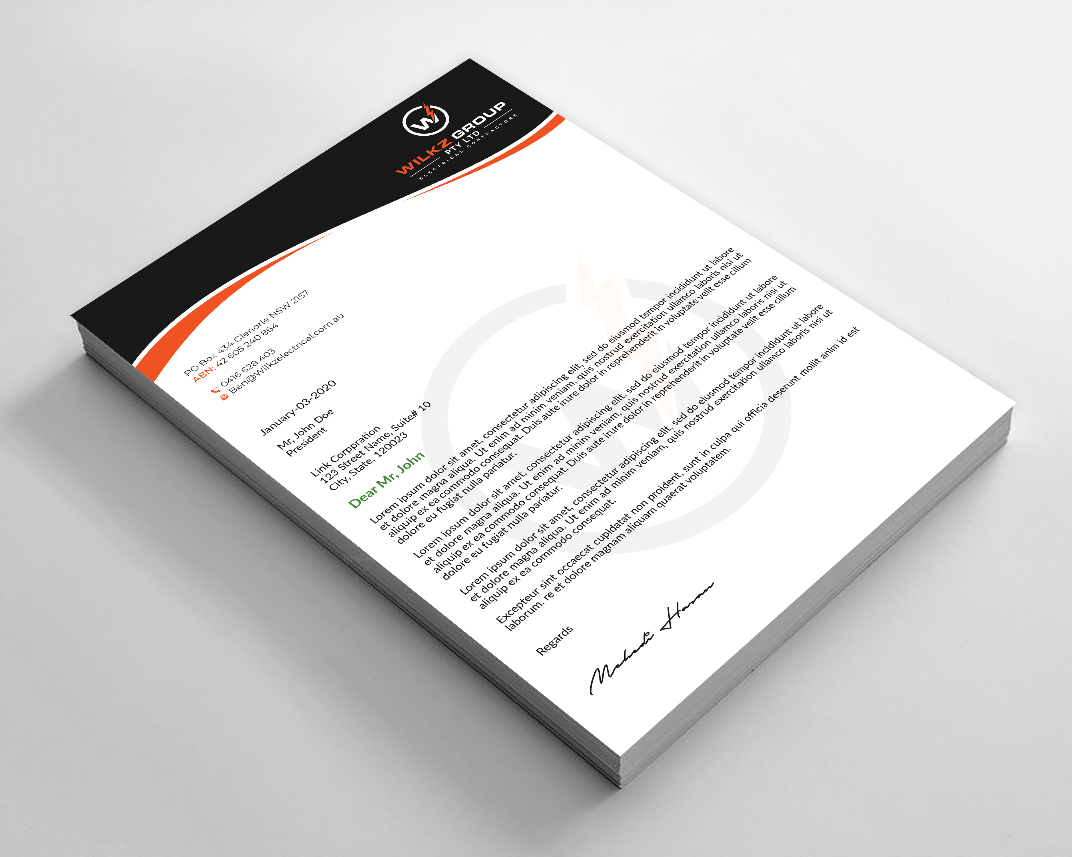 Stationery Design by Expert Bappy for Wilkz Group | Design #34379995