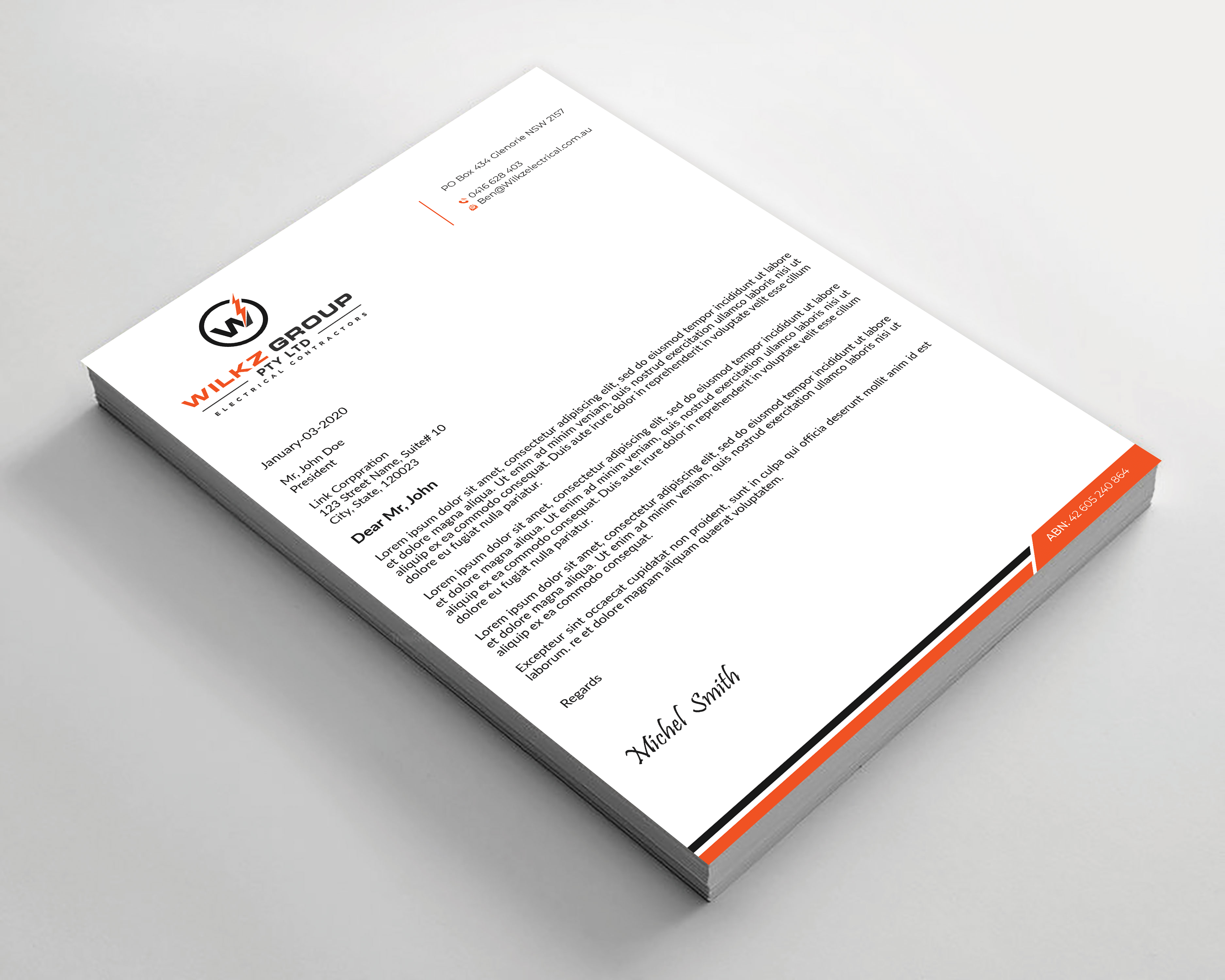 Stationery Design by Expert Bappy for Wilkz Group | Design #34380045