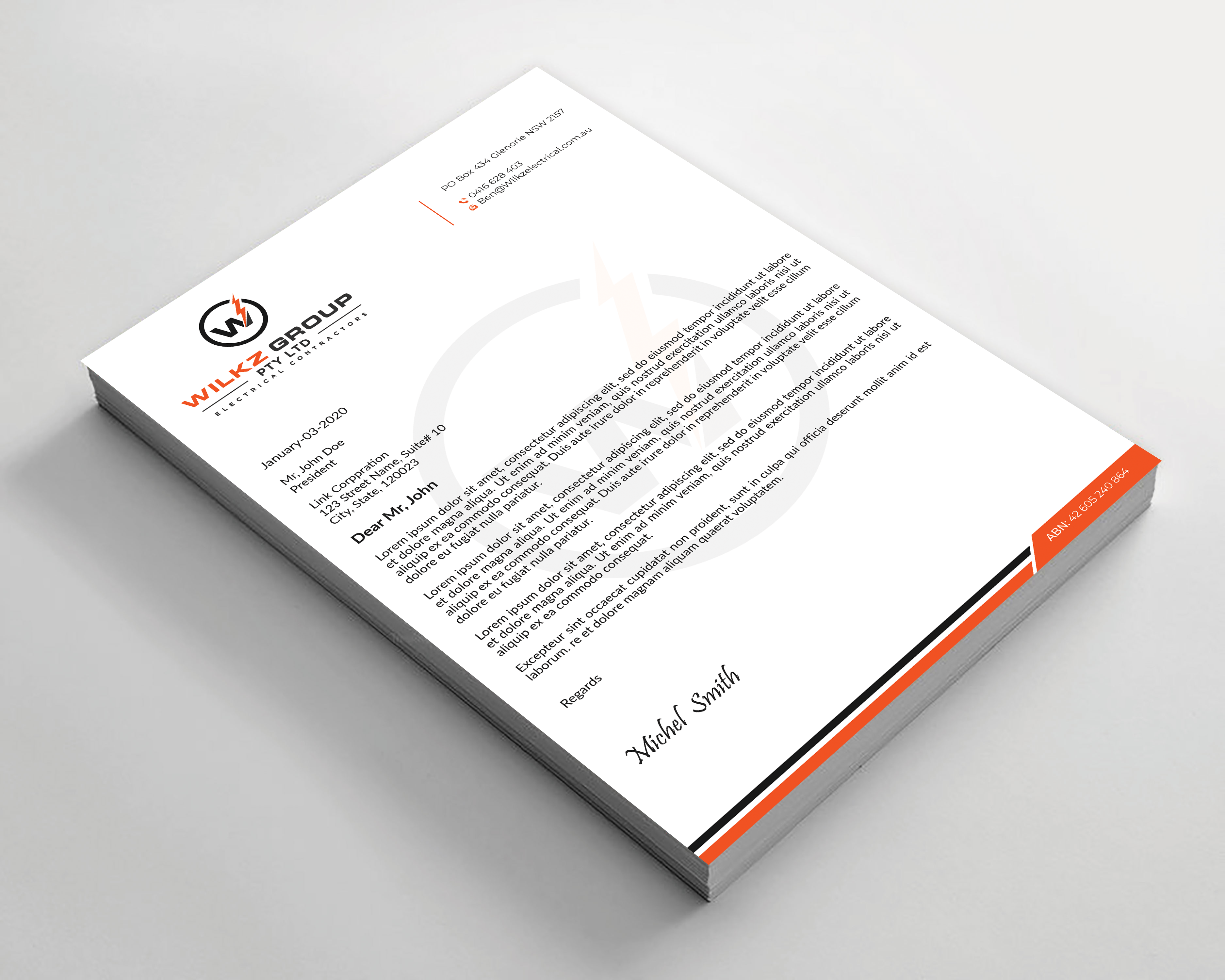 Stationery Design by Expert Bappy for Wilkz Group | Design #34380046