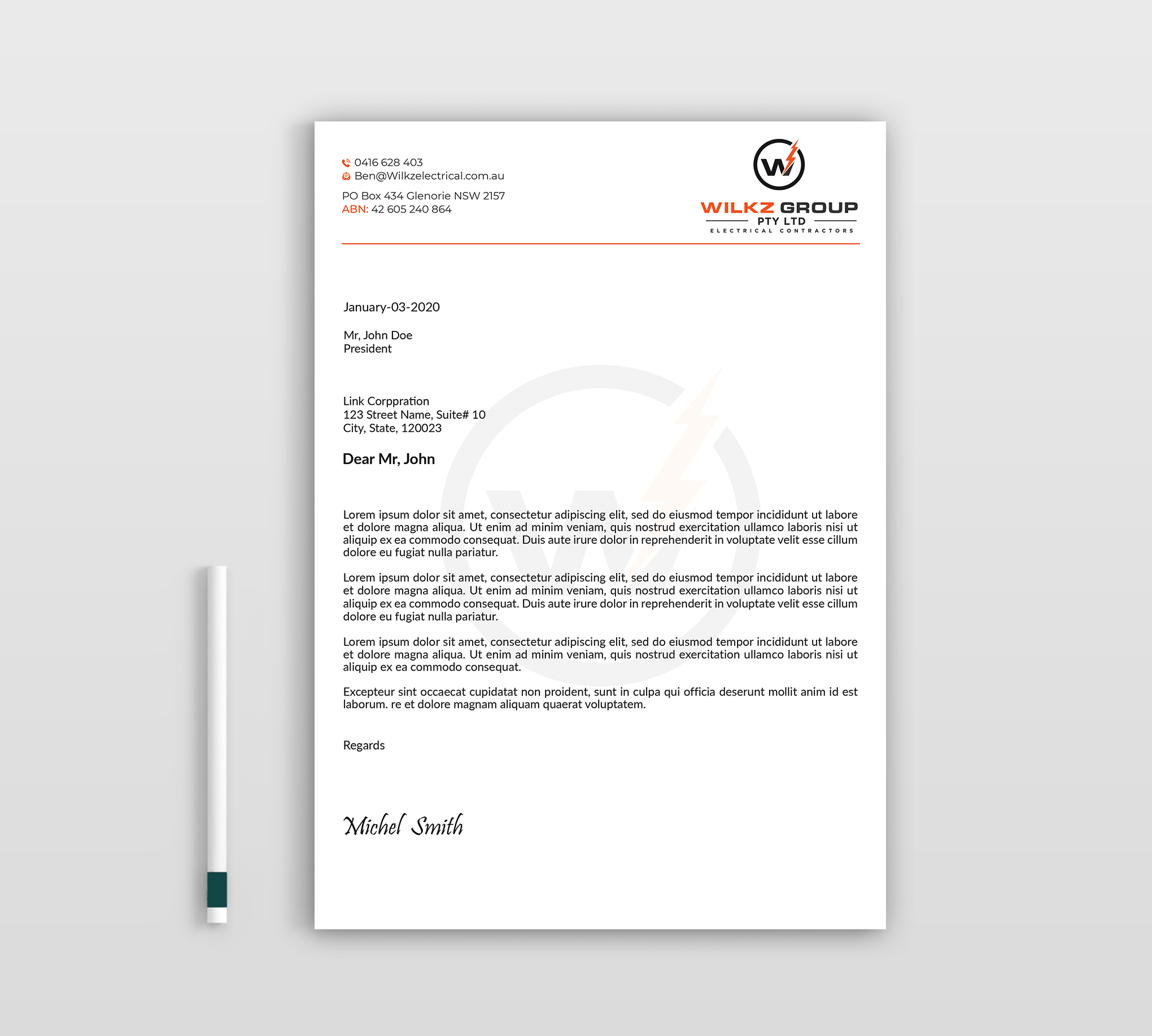 Stationery Design by Expert Bappy for Wilkz Group | Design #34380087