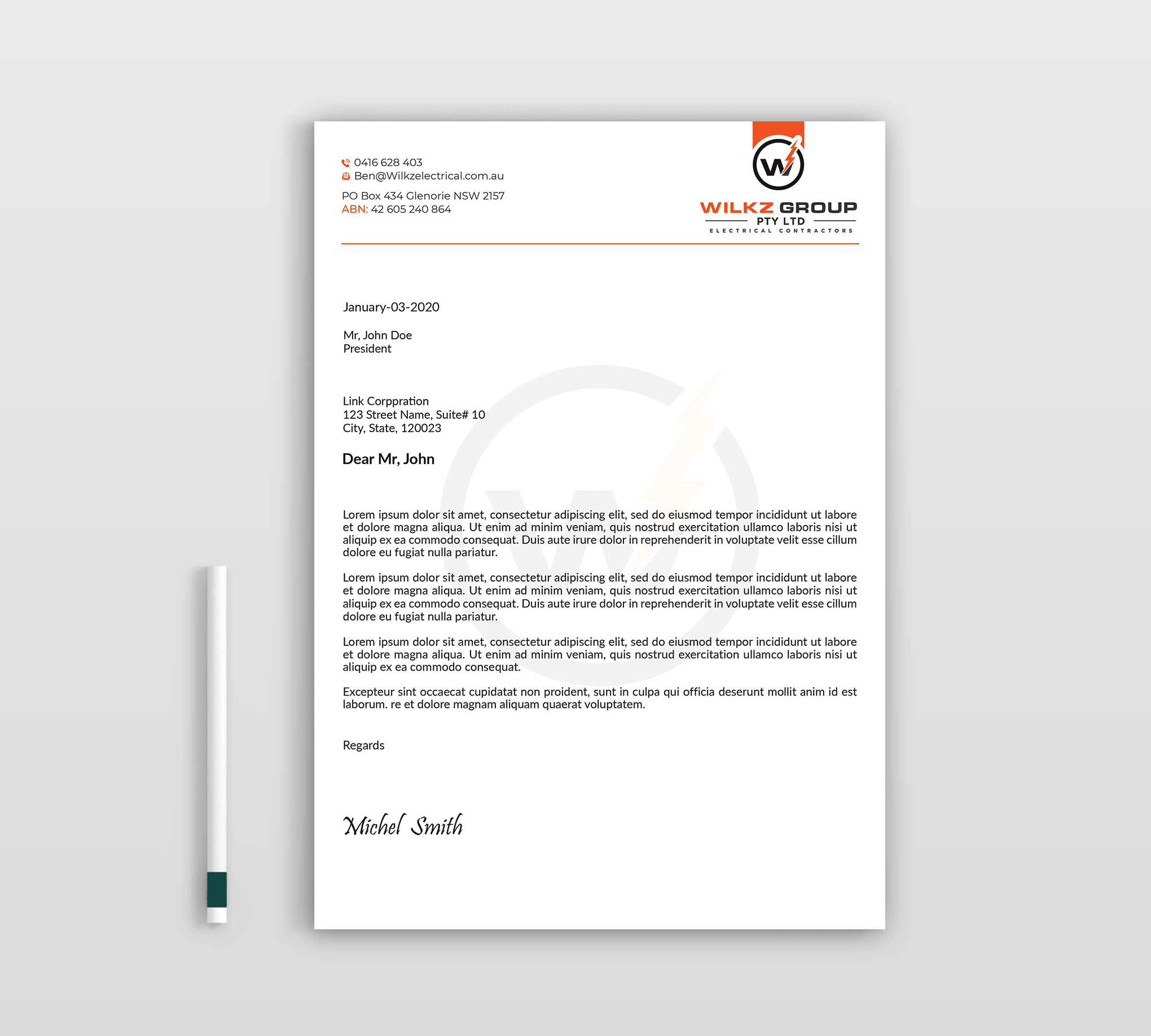 Stationery Design by Expert Bappy for Wilkz Group | Design #34380088