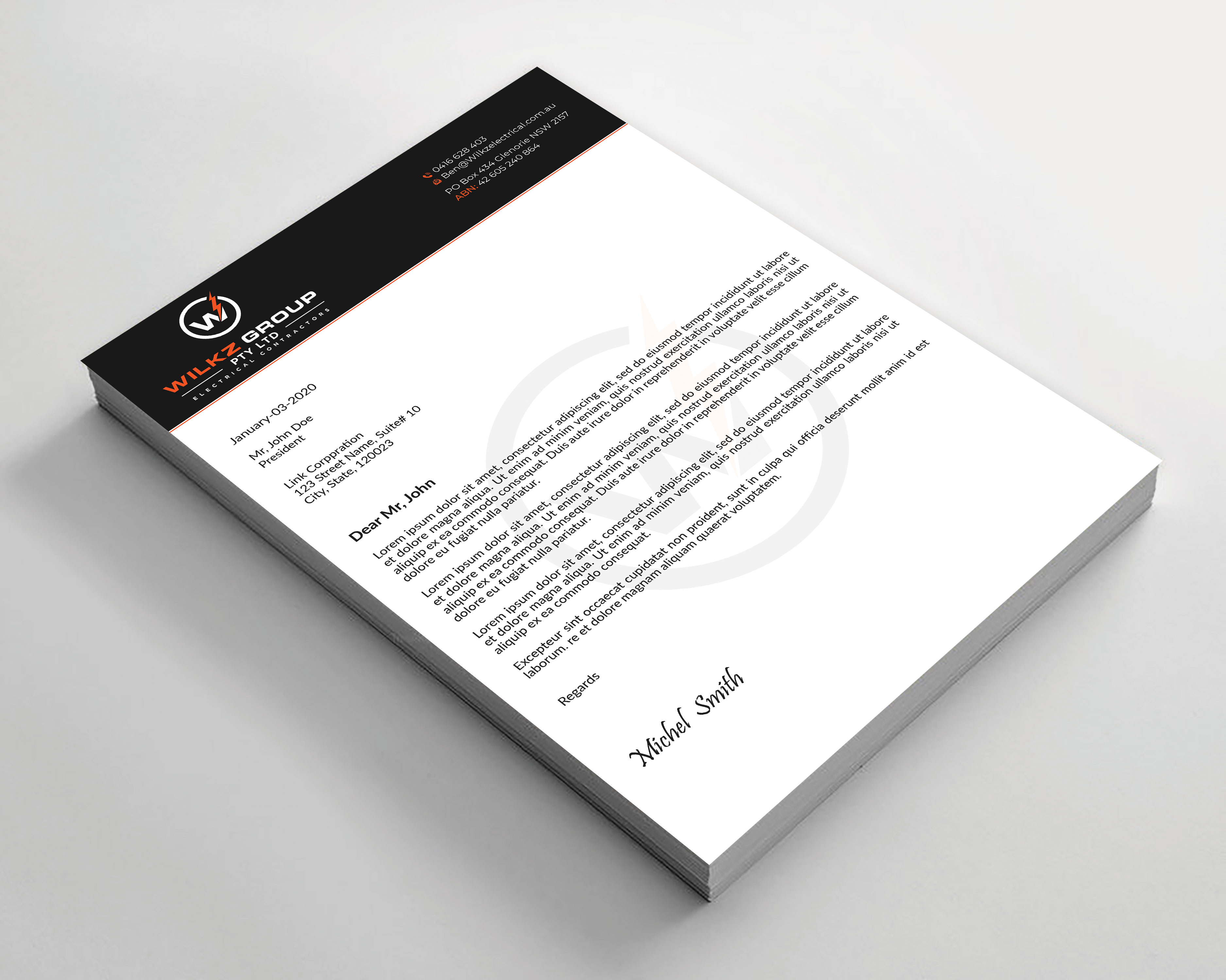 Stationery Design by Expert Bappy for Wilkz Group | Design #34380217