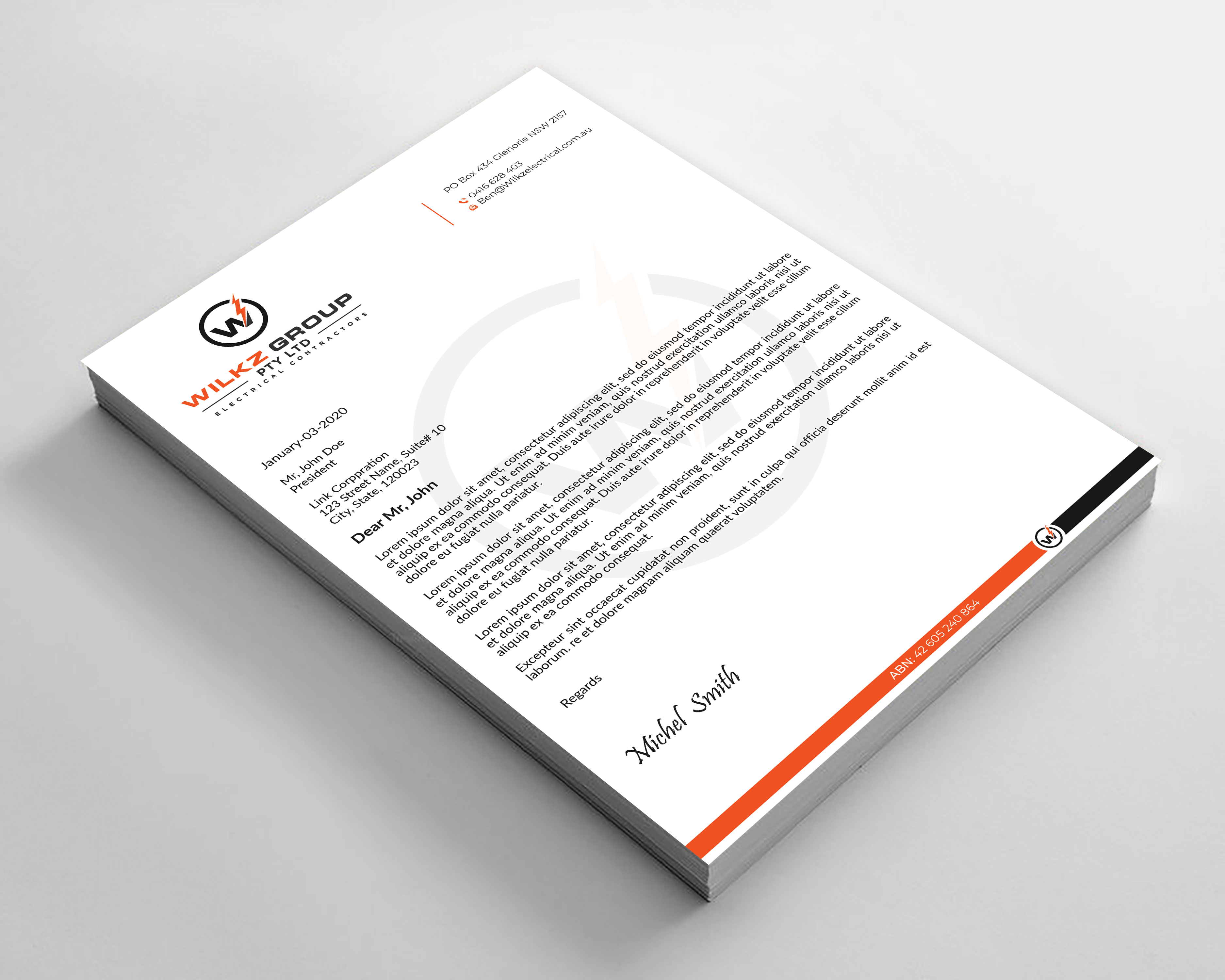 Stationery Design by Expert Bappy for Wilkz Group | Design #34380294