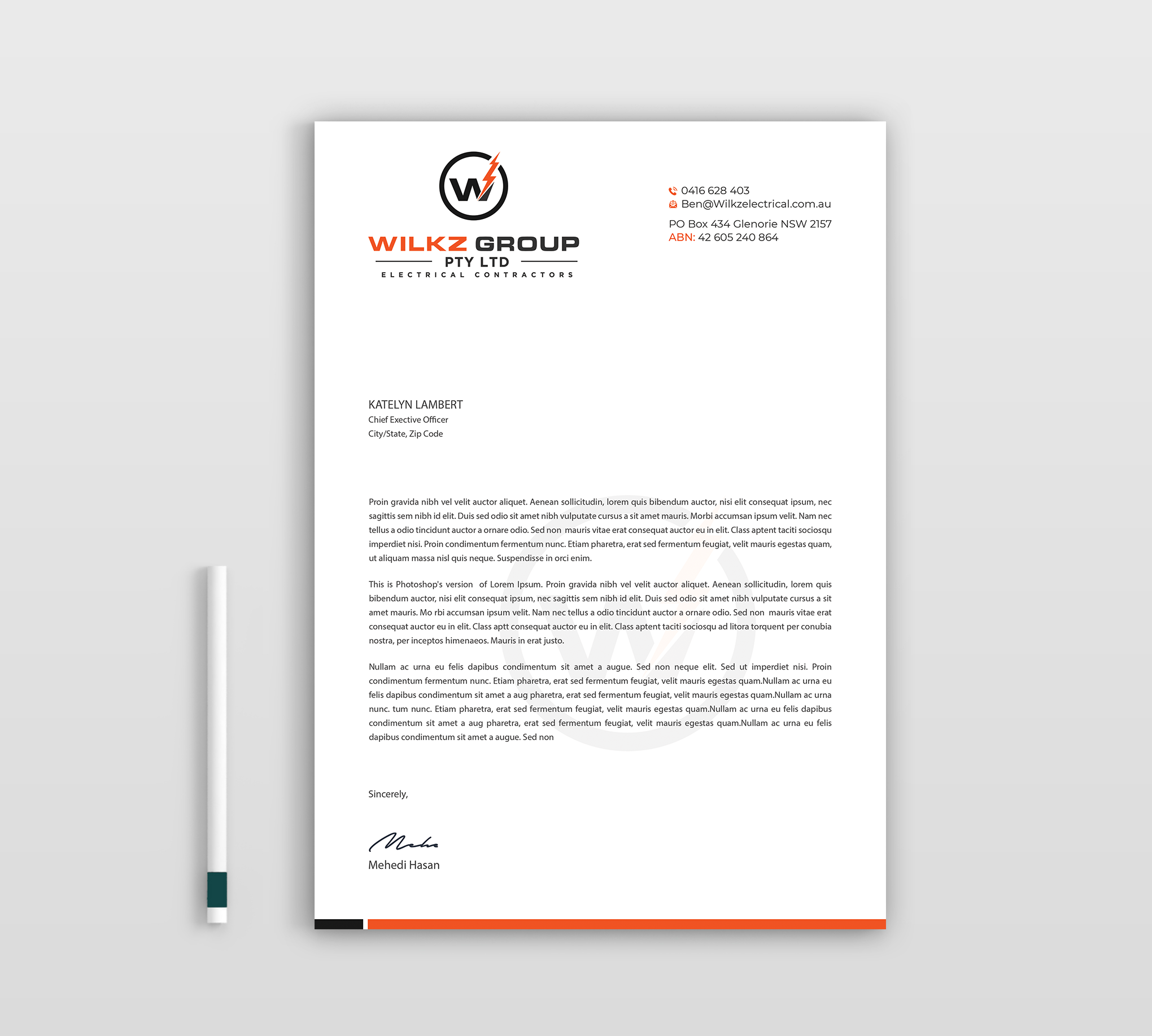 Stationery Design by Expert Bappy for Wilkz Group | Design #34385749