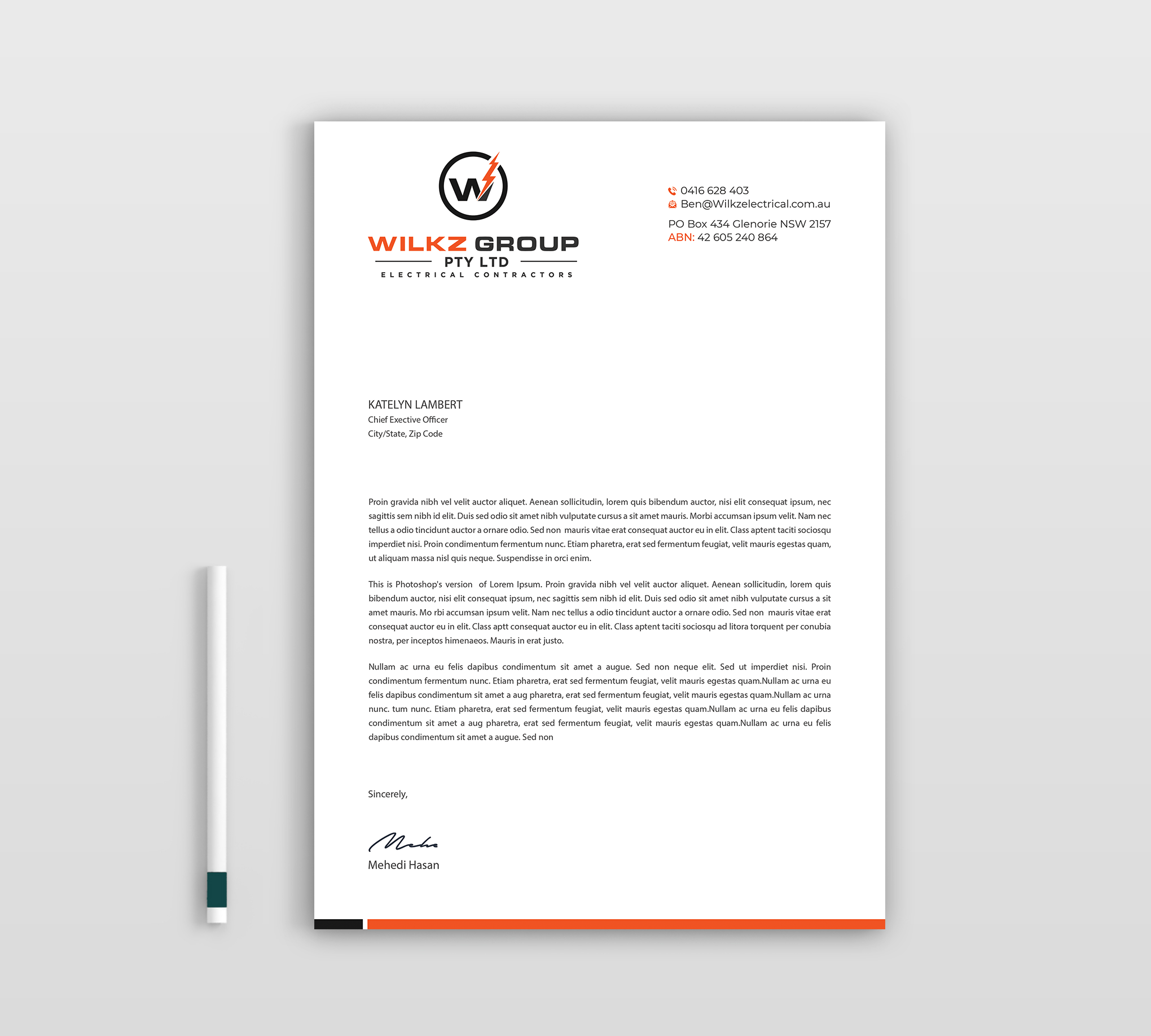 Stationery Design by Expert Bappy for Wilkz Group | Design #34385754