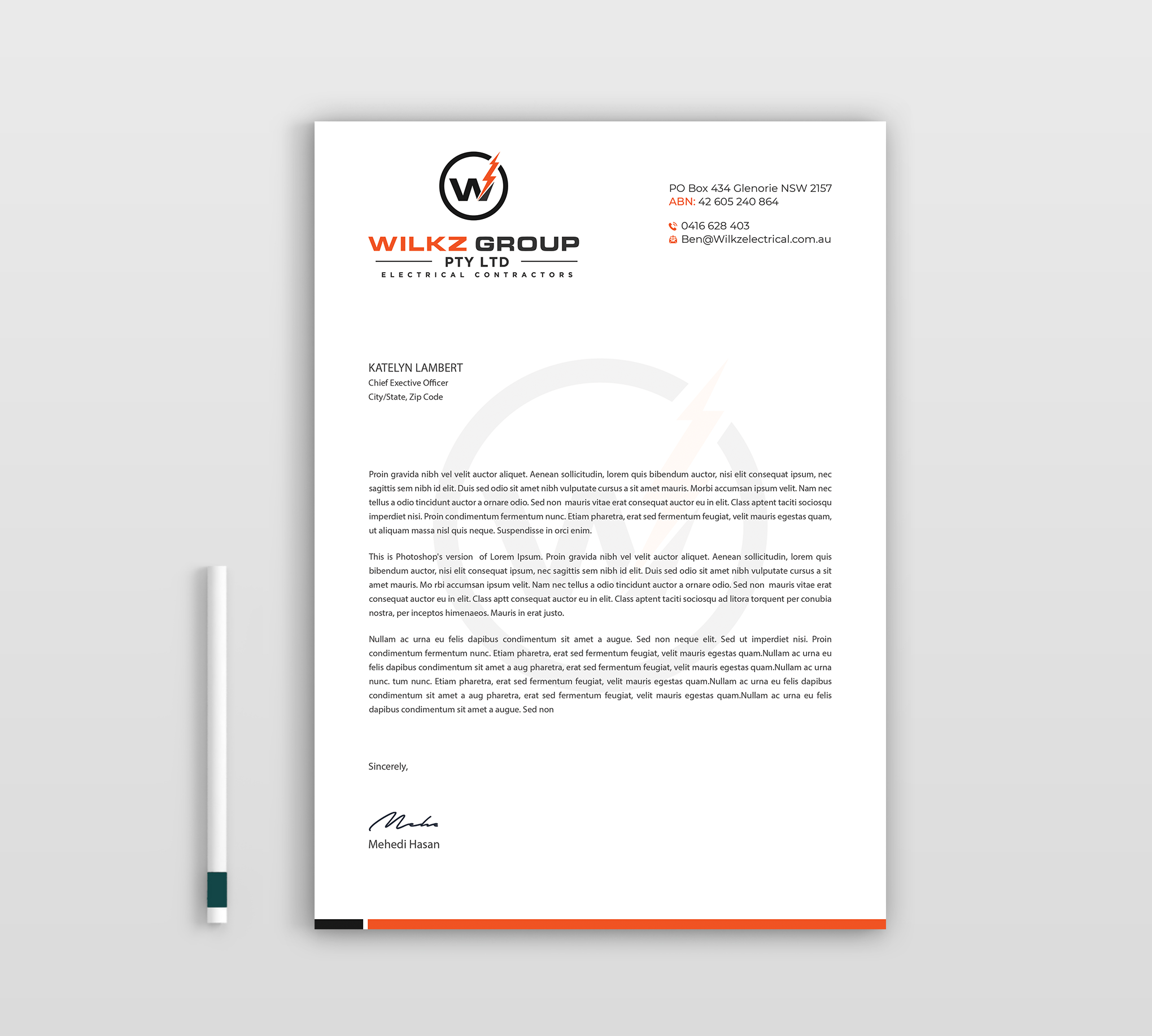 Stationery Design by Expert Bappy for Wilkz Group | Design #34390701