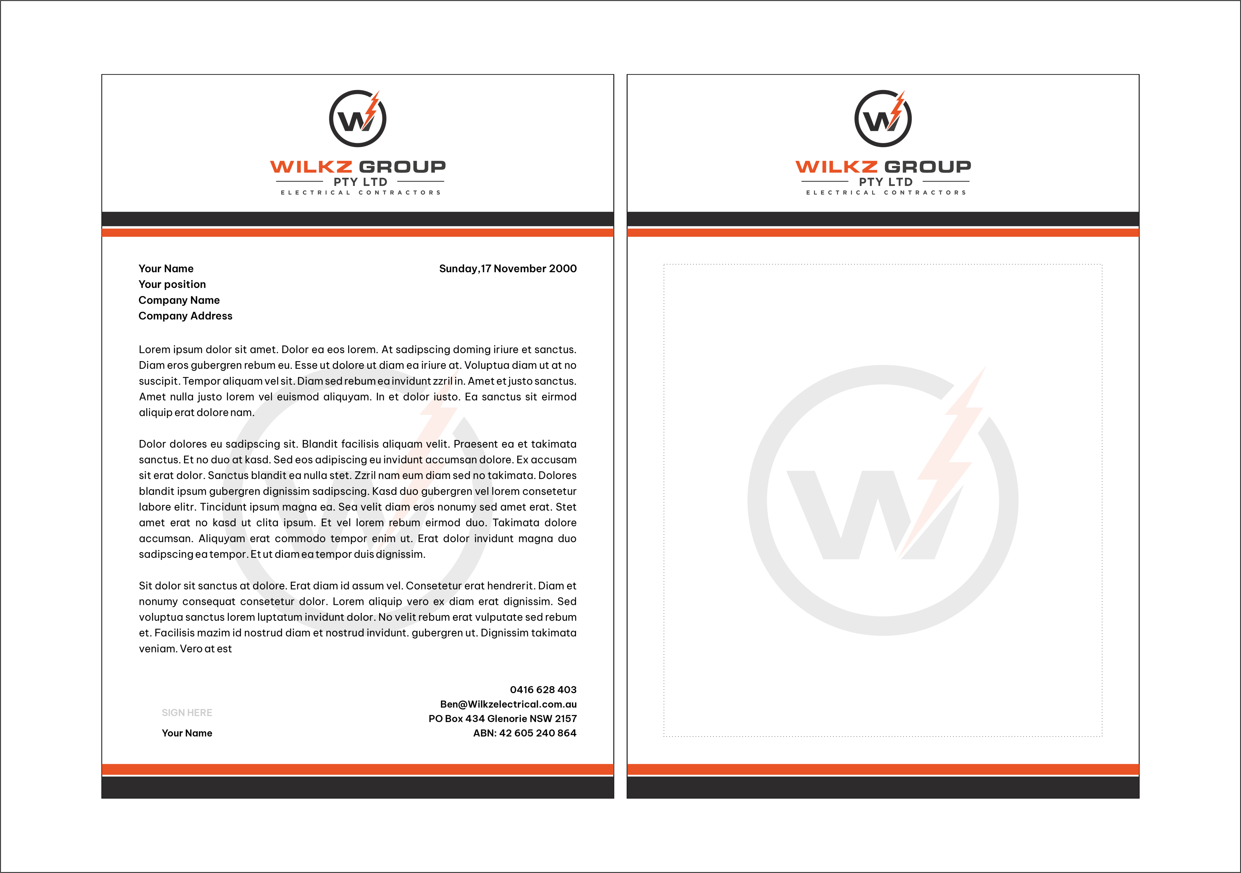 Stationery Design by MALIK CREATIVE MEDIA for Wilkz Group | Design #34372328