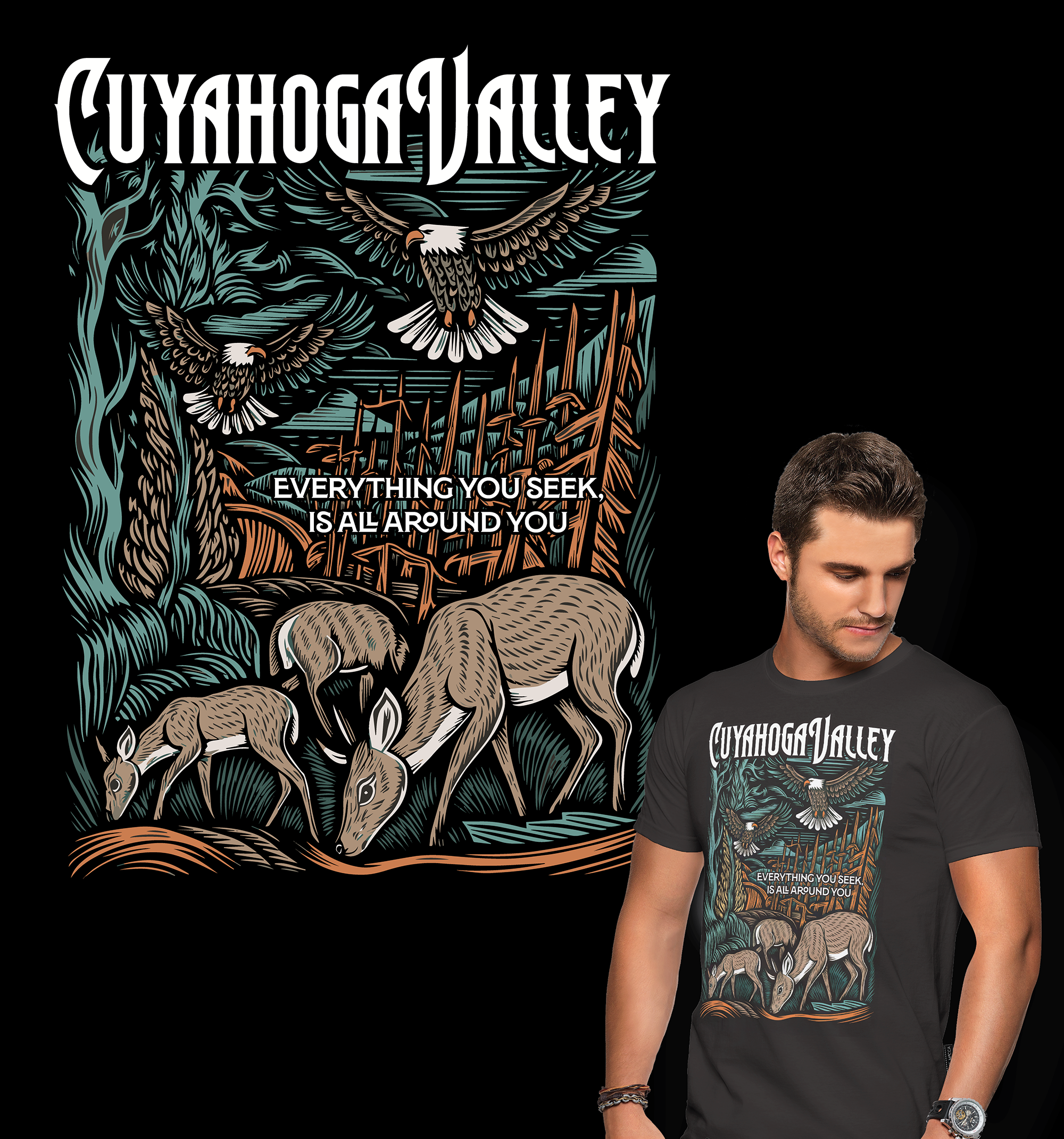 T-Shirt-Design von SANJAY NIRMAL für Appalachian Outfitters | Design #34418167