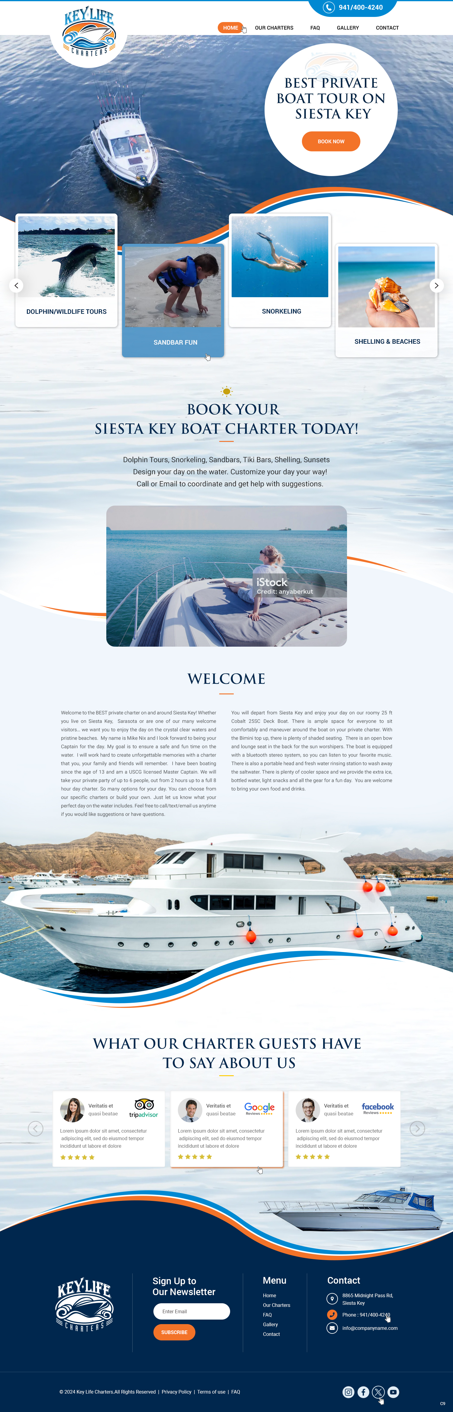Web Design by pb for Key Life Charters | Design #34398451