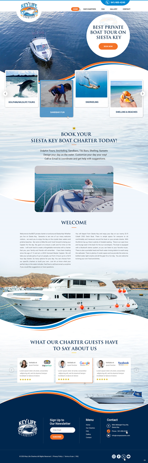 Web Design by pb for Key Life Charters | Design: #34398451