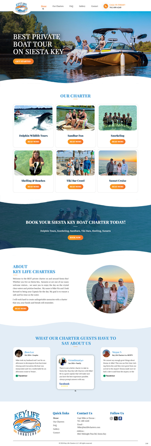 Web Design by pb for Key Life Charters | Design: #34398452