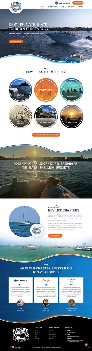 Web Design by pb for Key Life Charters | Design: #34398453