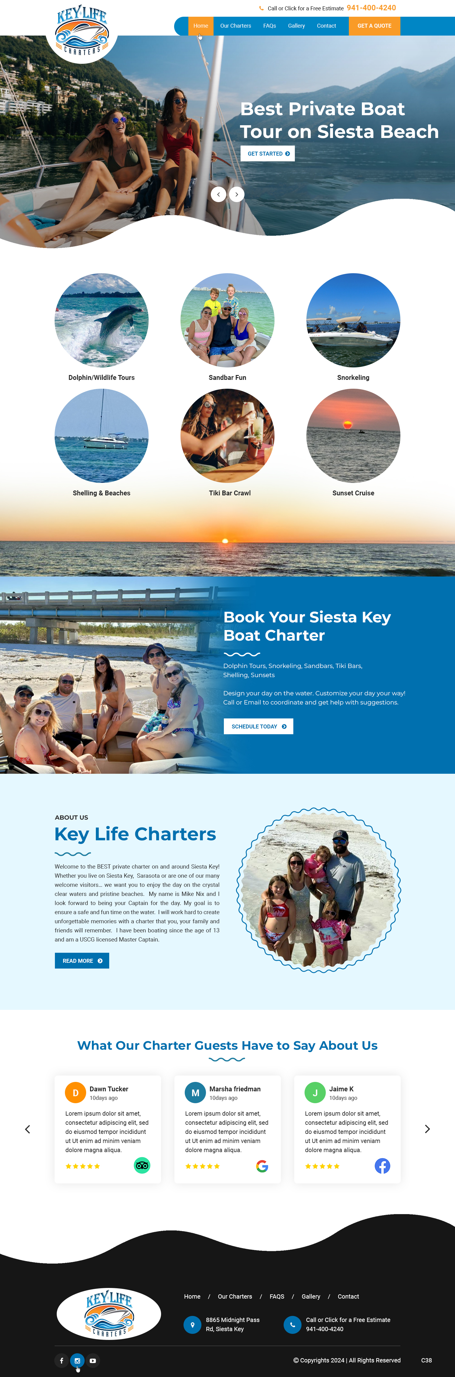 Web Design by pb for Key Life Charters | Design #34398454