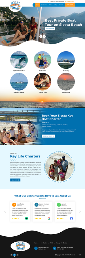 Web Design by pb for Key Life Charters | Design: #34398454