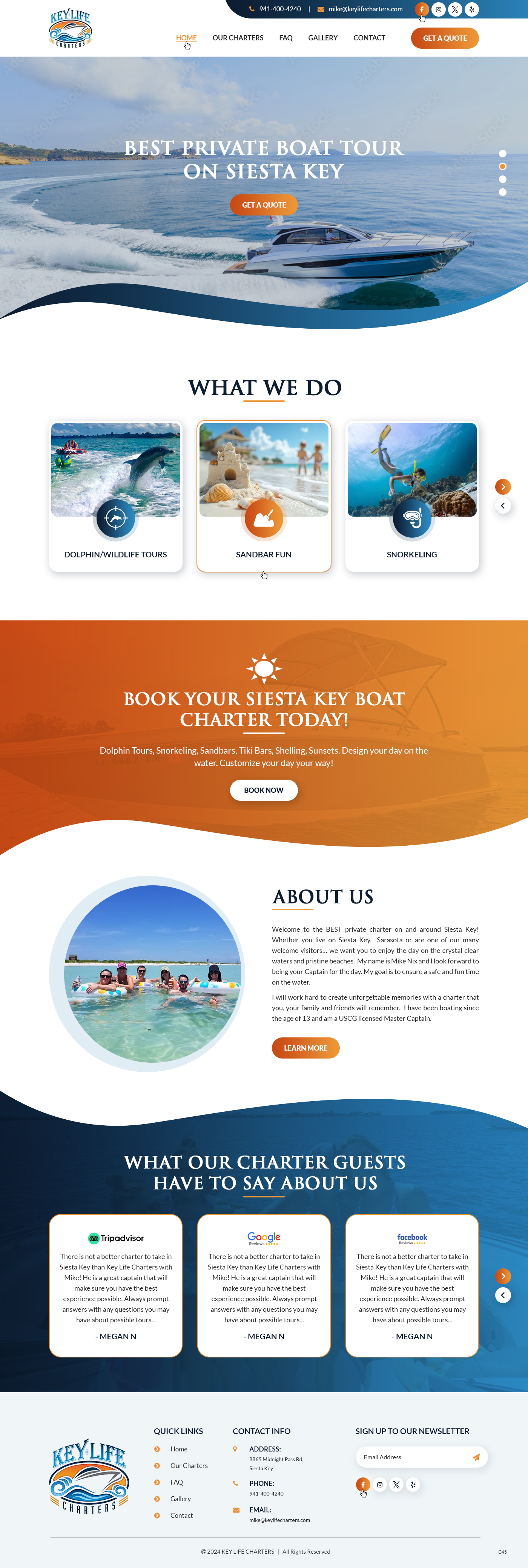 Web Design by pb for Key Life Charters | Design #34398455