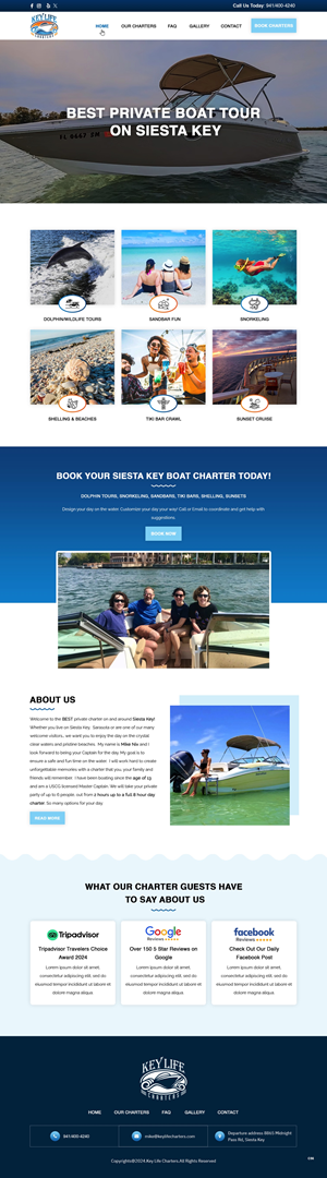 Web Design by pb for Key Life Charters | Design: #34398458