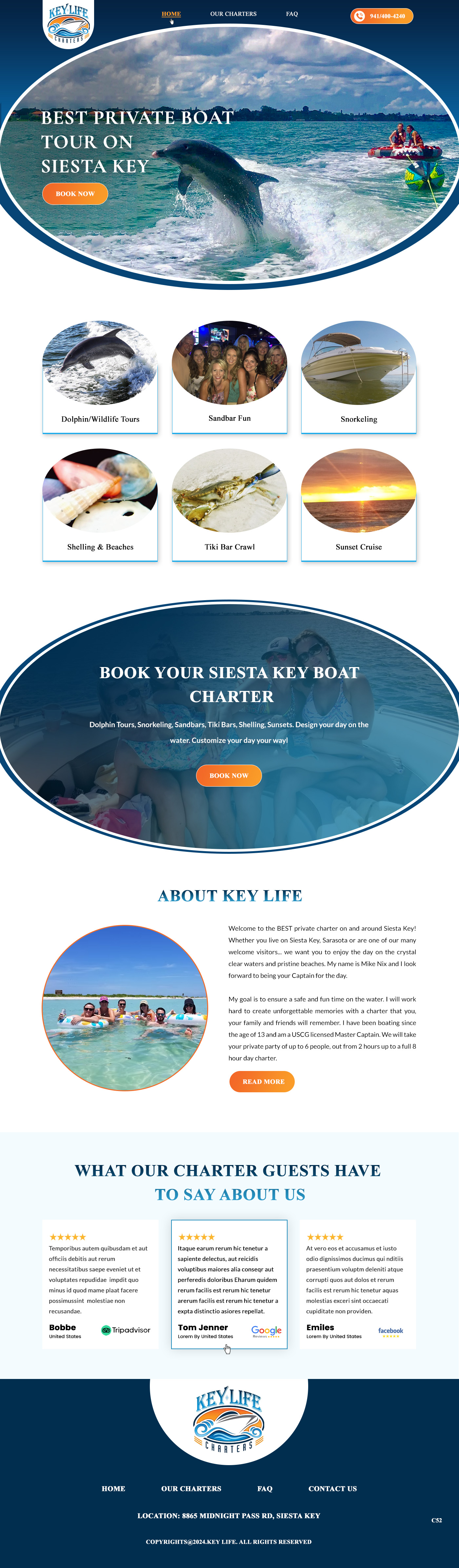 Web Design by pb for Key Life Charters | Design #34398460