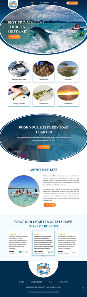 Web Design by pb for Key Life Charters | Design: #34398460