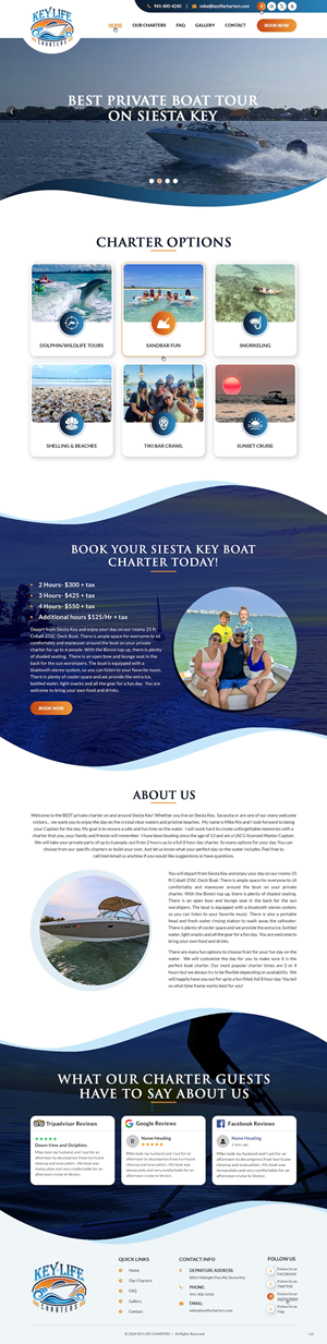 Web Design by pb for Key Life Charters | Design: #34432716