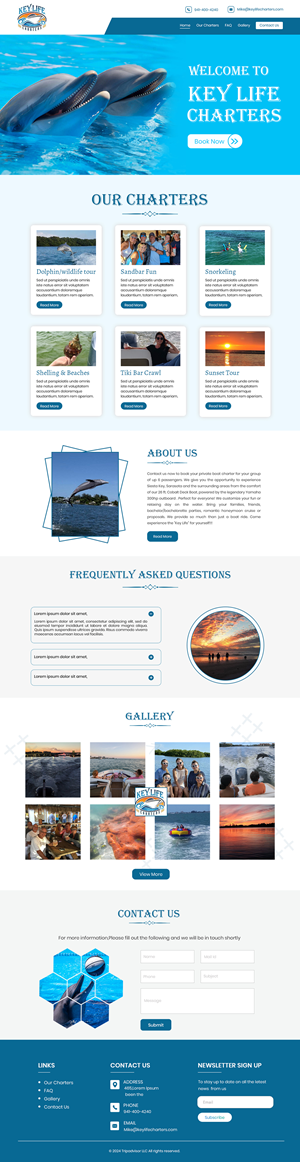 Web Design by Creations Box 2015 for Key Life Charters | Design: #34389956