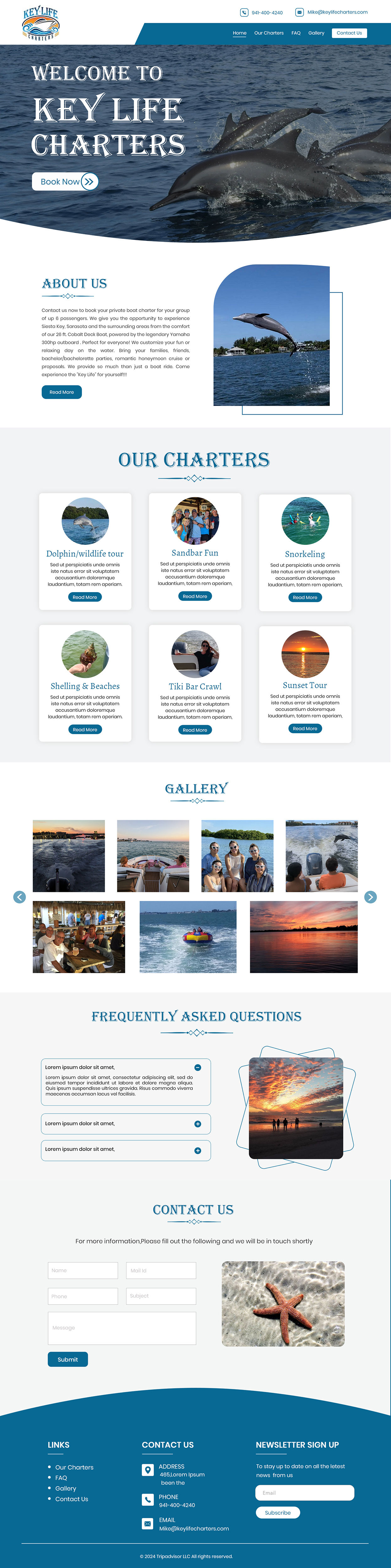 Diseño Web por Creations Box 2015 para Key Life Charters | Diseño #34389962