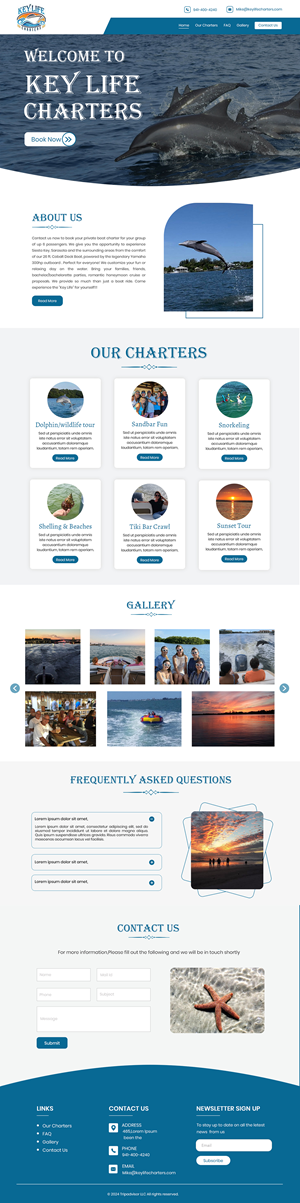 Web Design by Creations Box 2015 for Key Life Charters | Design: #34389962