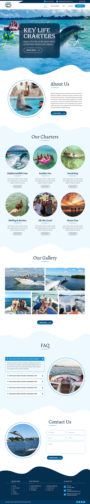 Web Design by Creations Box 2015 for Key Life Charters | Design: #34389963
