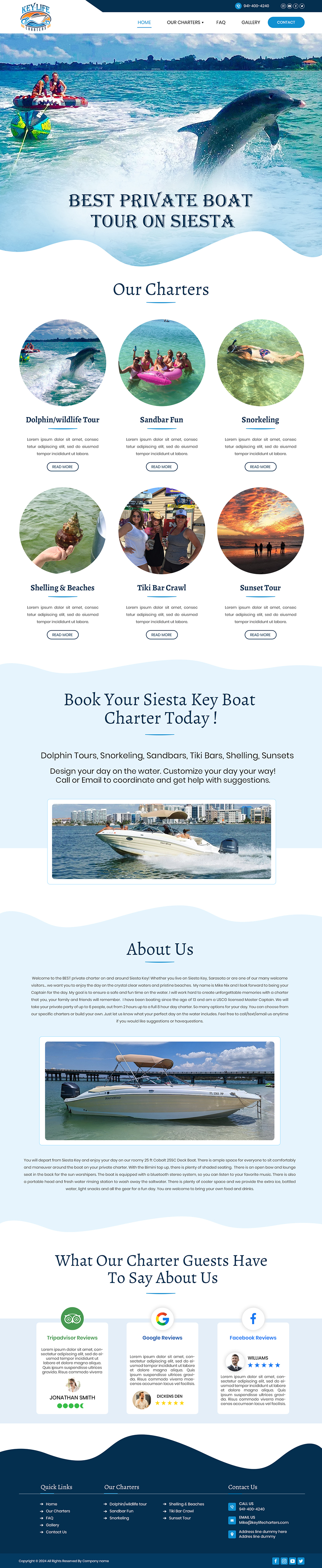 Web Design by Creations Box 2015 for Key Life Charters | Design #34410073