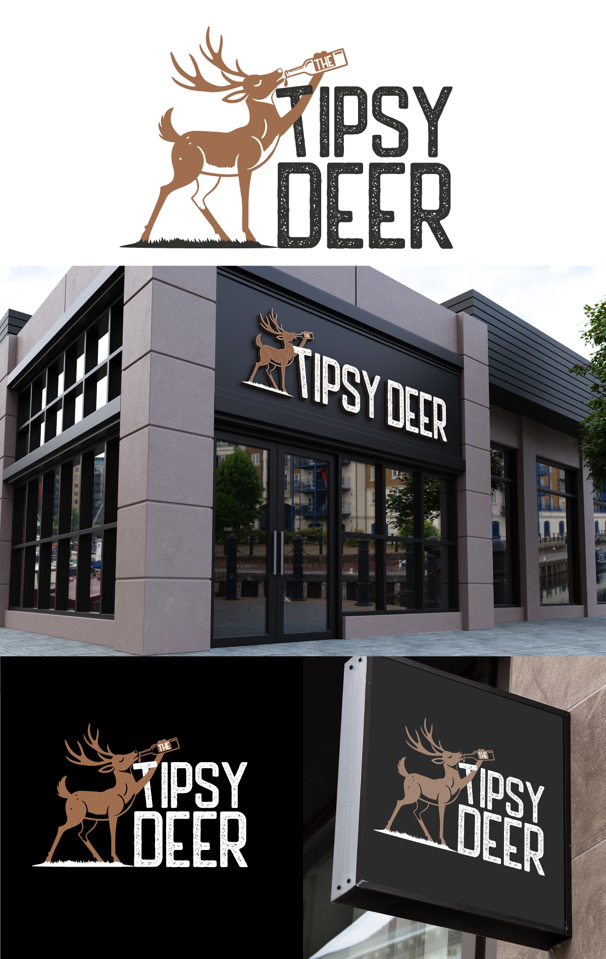 Logo Design by Sergio Coelho for The Tipsy Deer | Design #34408202