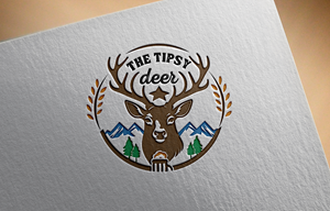 Logo Design by 24ksunny for The Tipsy Deer | Design: #34387538