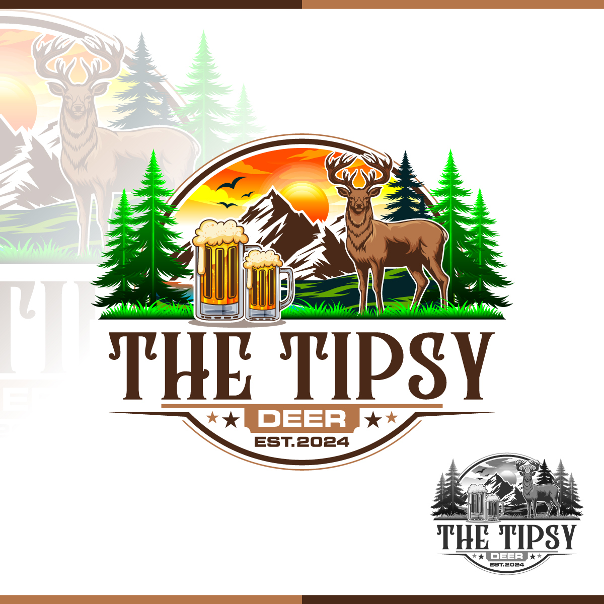 Logo Design by Suvendu.S for The Tipsy Deer | Design #34412337