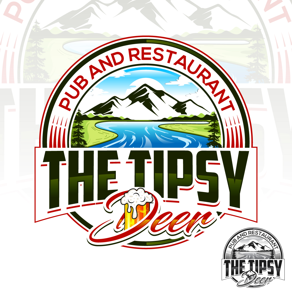 Logo Design by Suvendu.S for The Tipsy Deer | Design #34419506