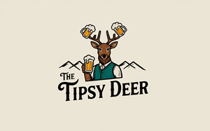 Logo Design by Mukuuu for The Tipsy Deer | Design: #34391993