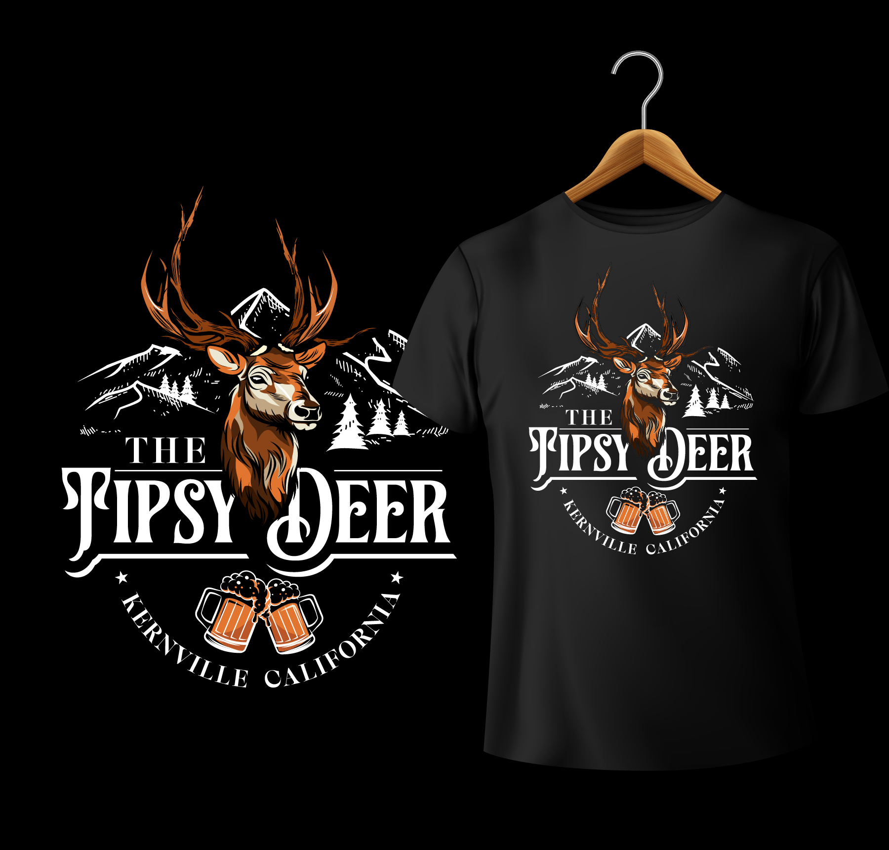 Logo Design by debdesign for The Tipsy Deer | Design #34713527