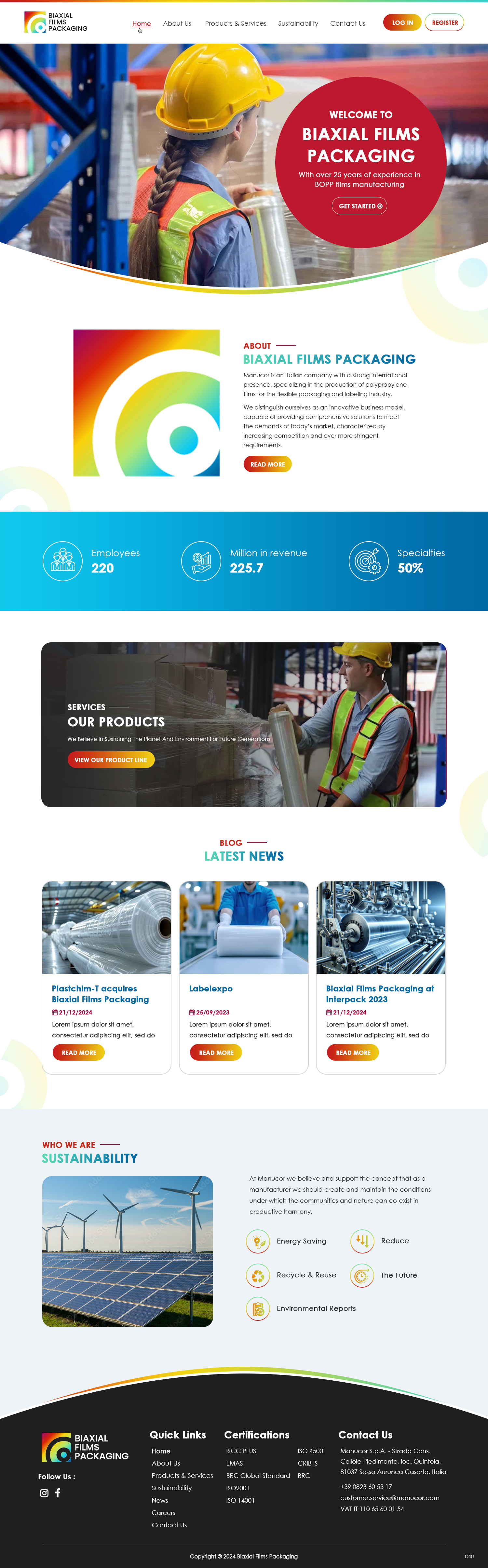 Diseño Web por pb para Biaxial Films packaging | Diseño #34398420