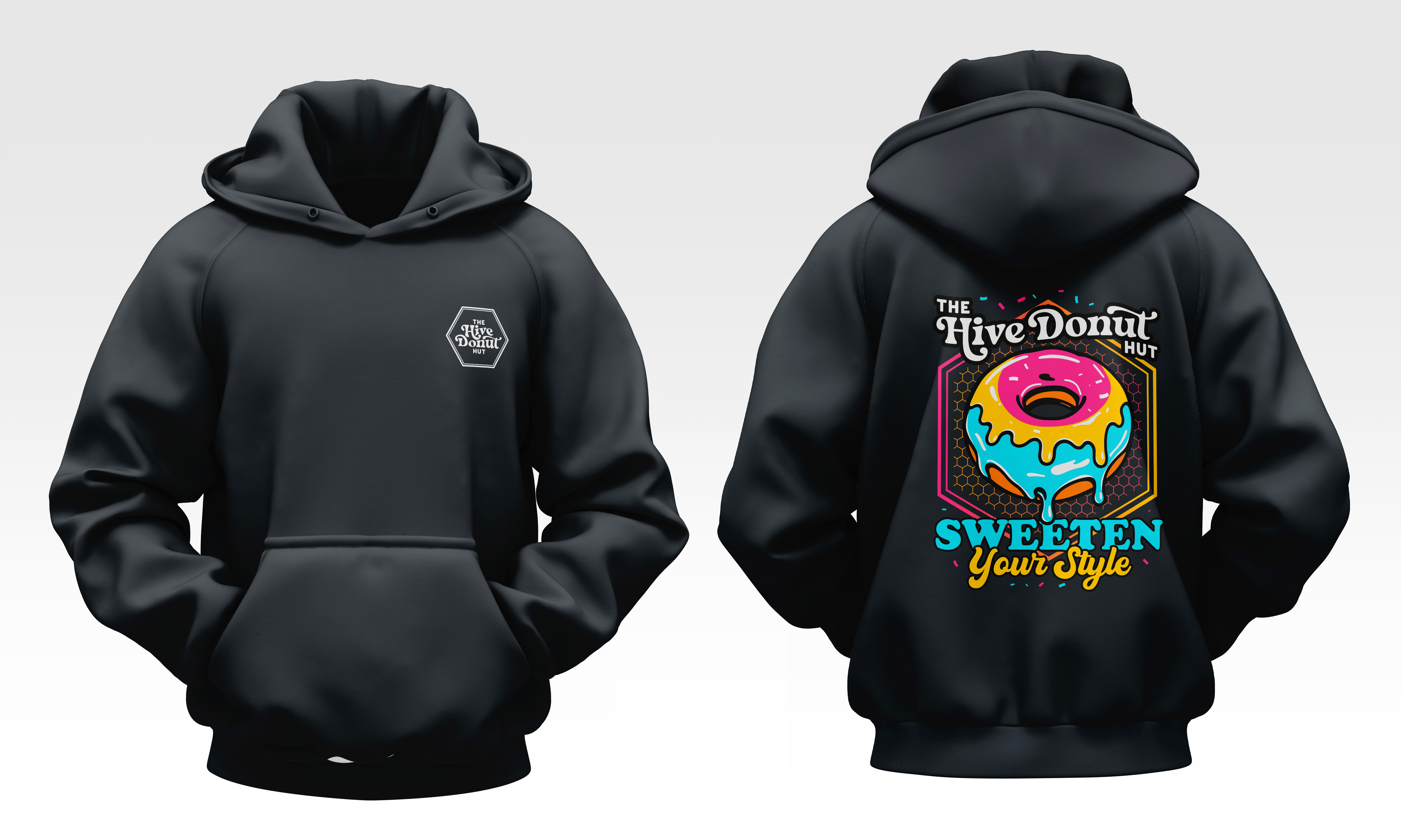T-shirt Design by Karim Craft for The Hive Donut Hut | Design #34411771