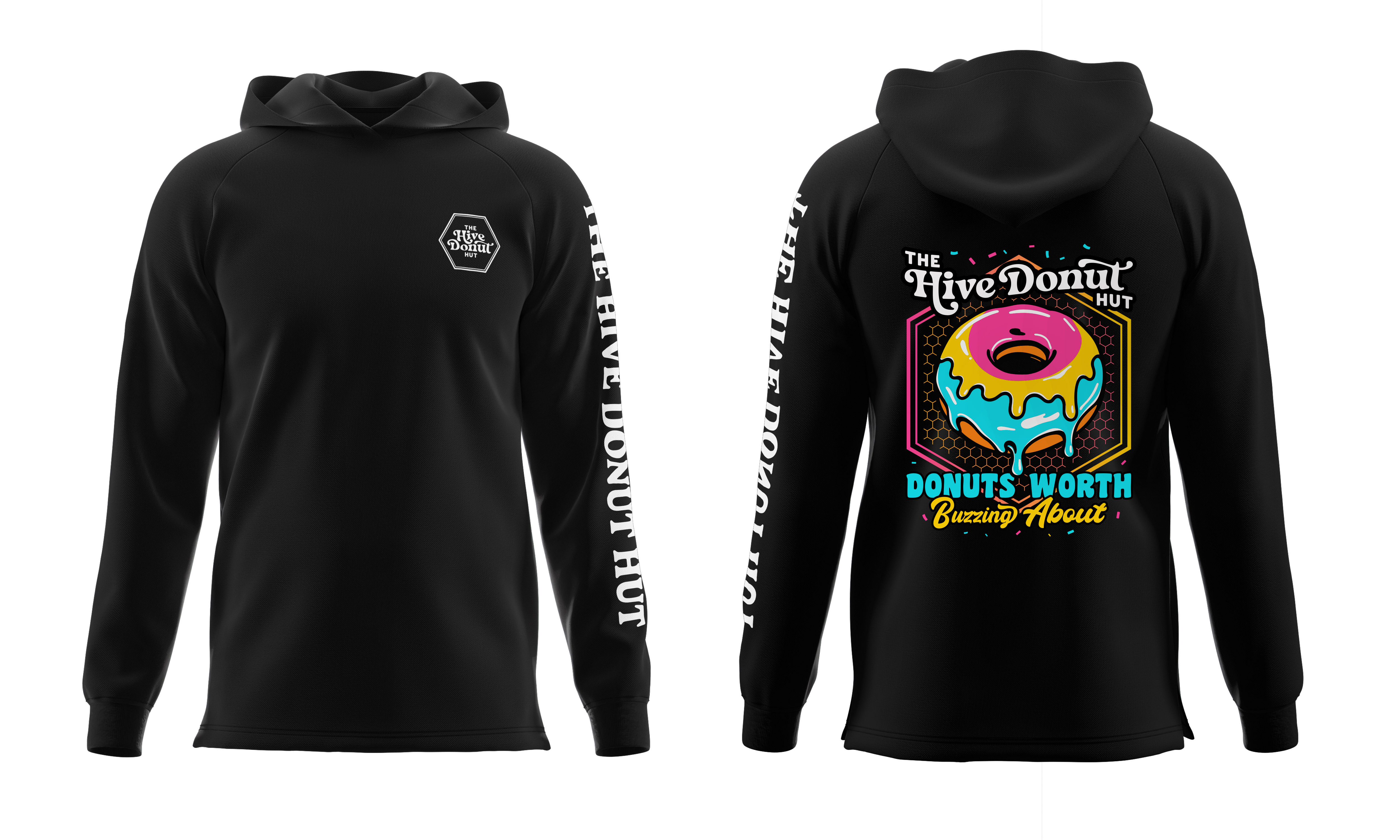T-shirt Design by Karim Craft for The Hive Donut Hut | Design #34438595