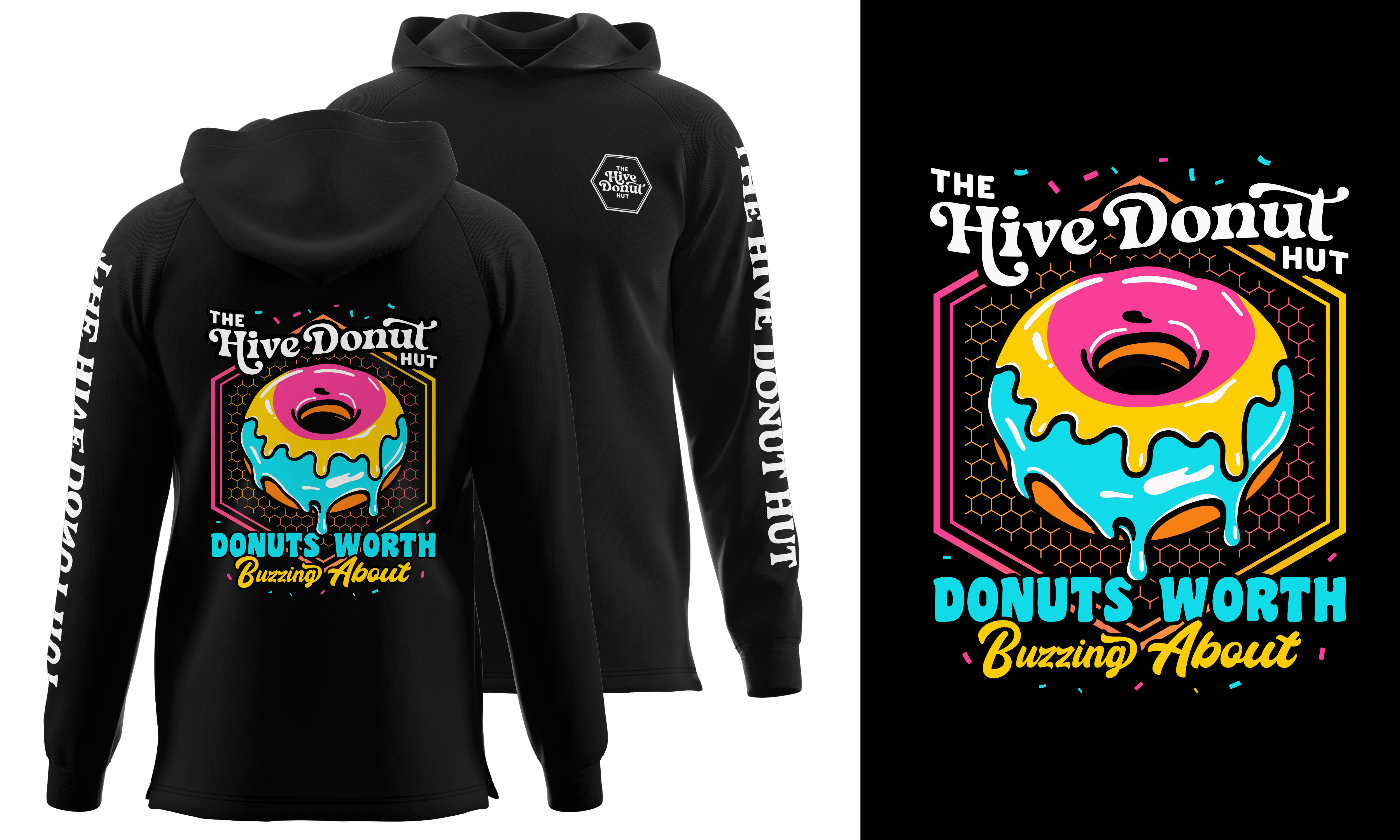 Design de T-shirt par Karim Craft pour The Hive Donut Hut | Design #34438596