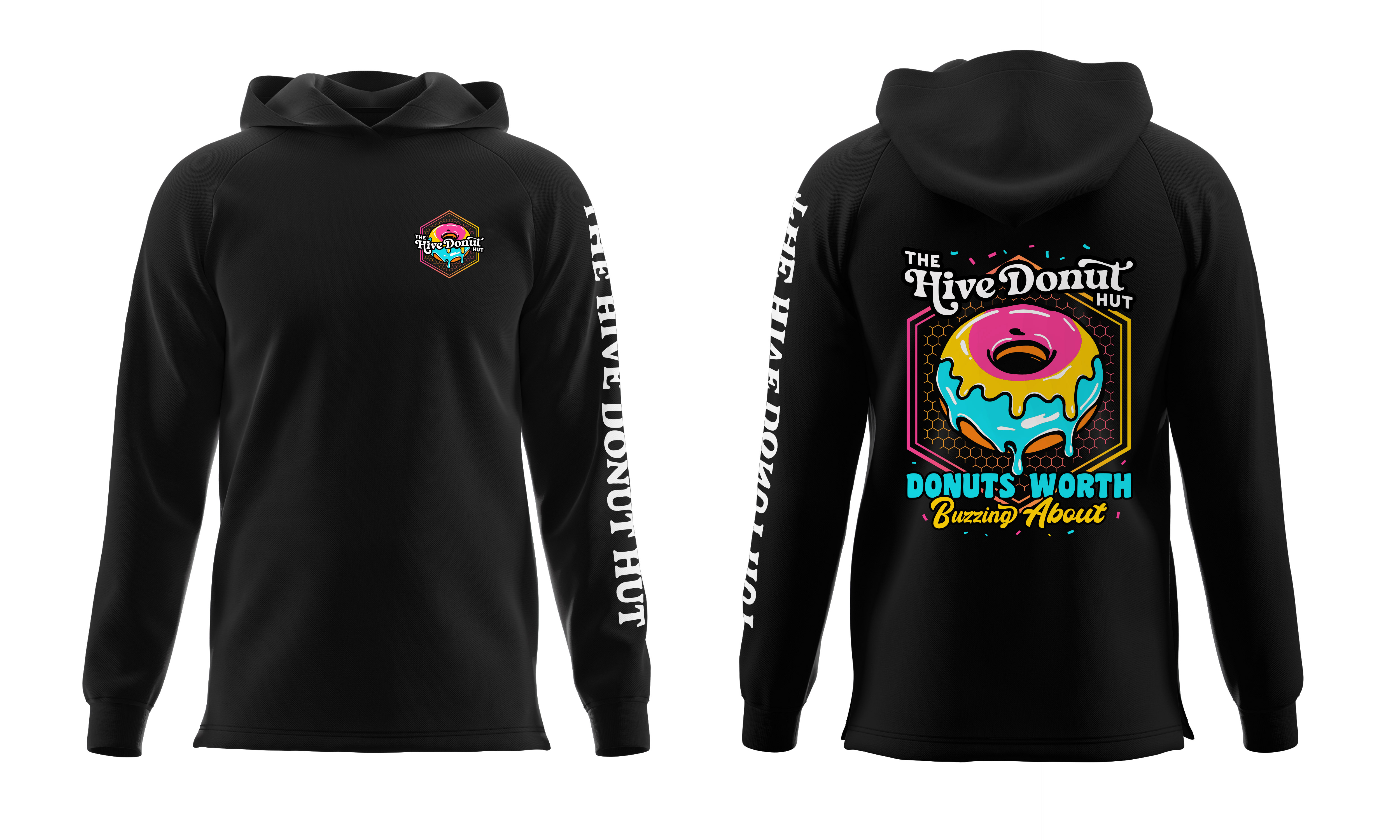 T-shirt Design by Karim Craft for The Hive Donut Hut | Design #34449433