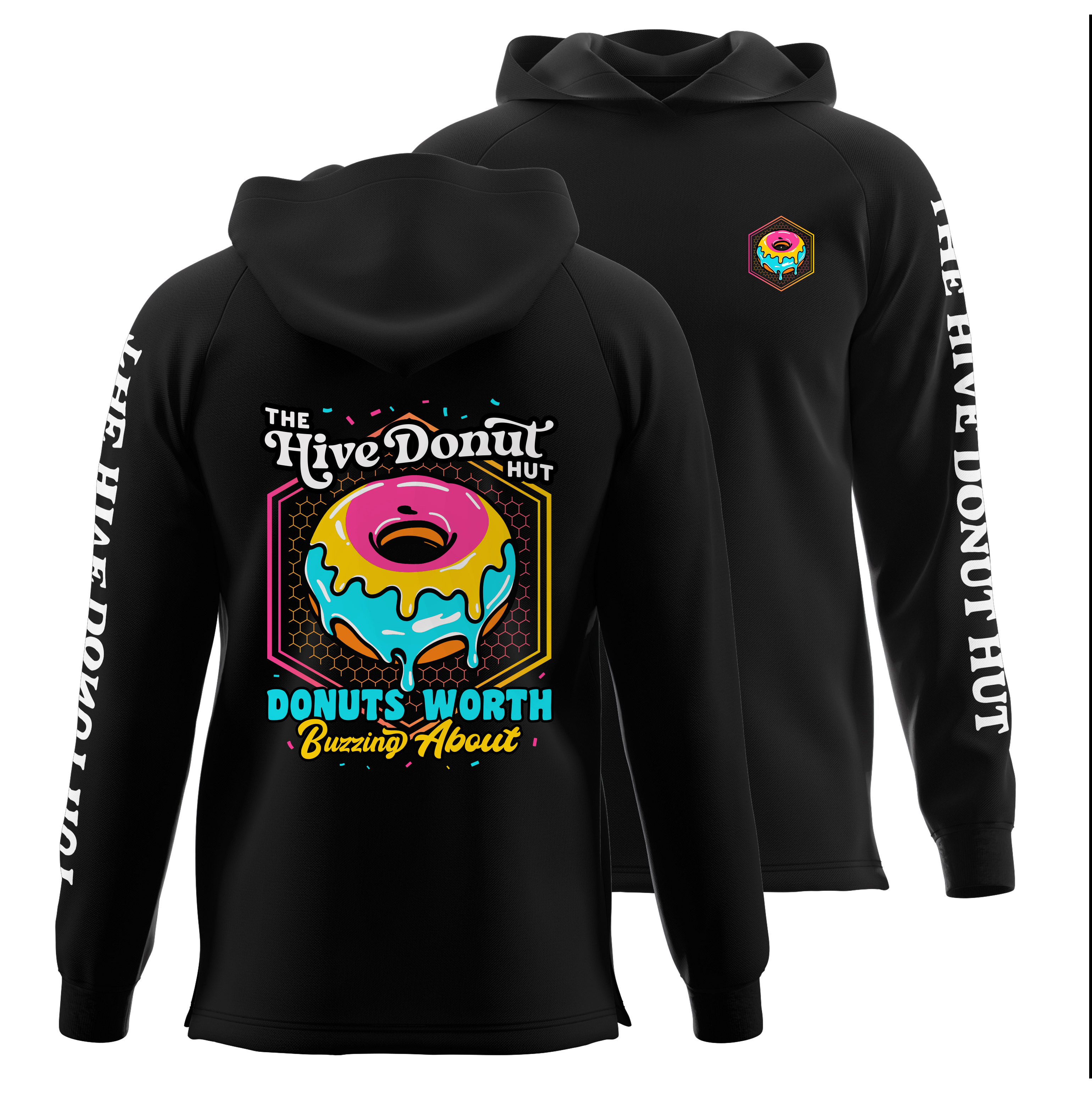 T-shirt Design by Karim Craft for The Hive Donut Hut | Design #34449644