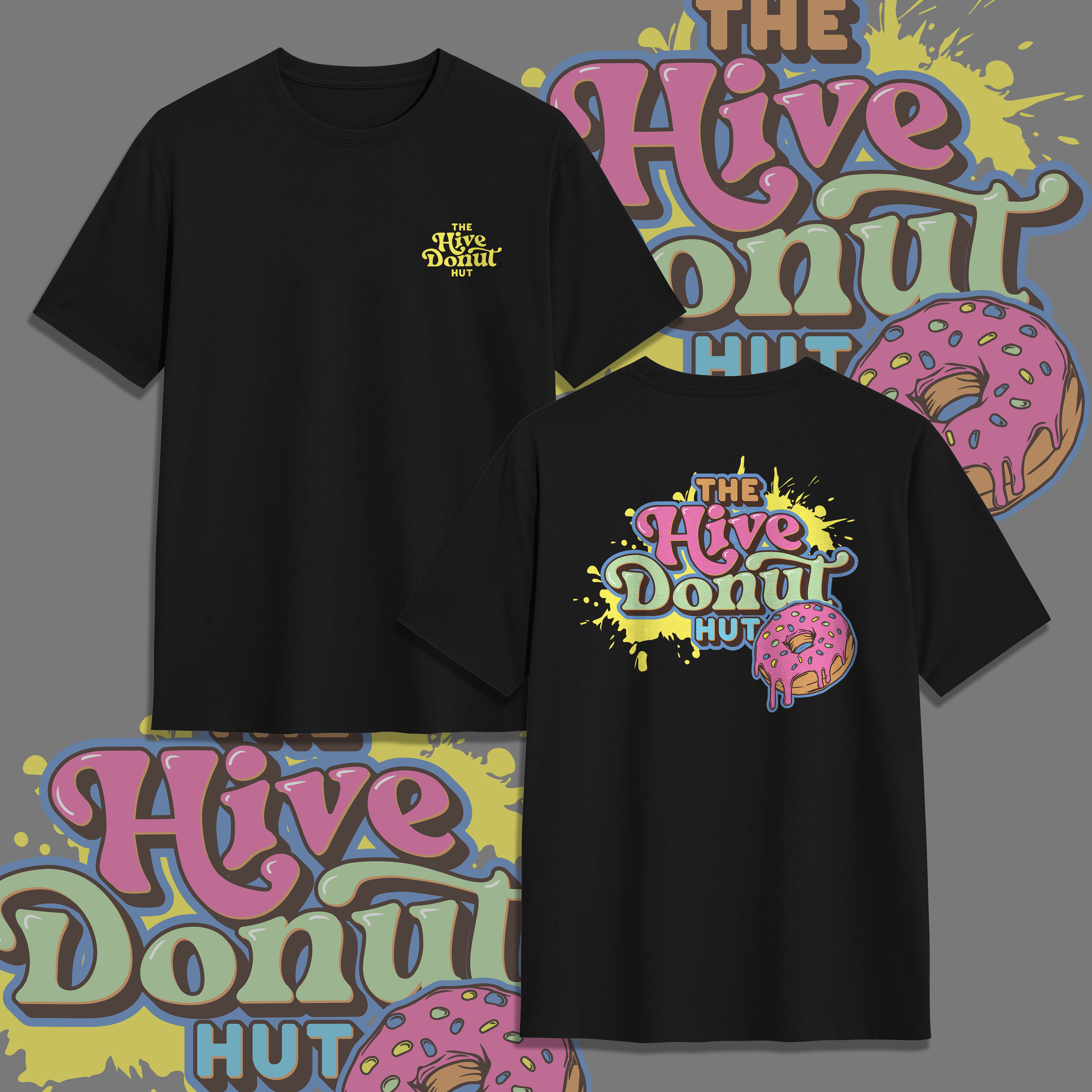 Design de T-shirt par V FOUR DESIGN pour The Hive Donut Hut | Design #34435819