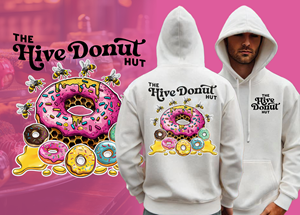 Diseño de Camiseta por Elsa Designs para The Hive Donut Hut | Diseño #34417561