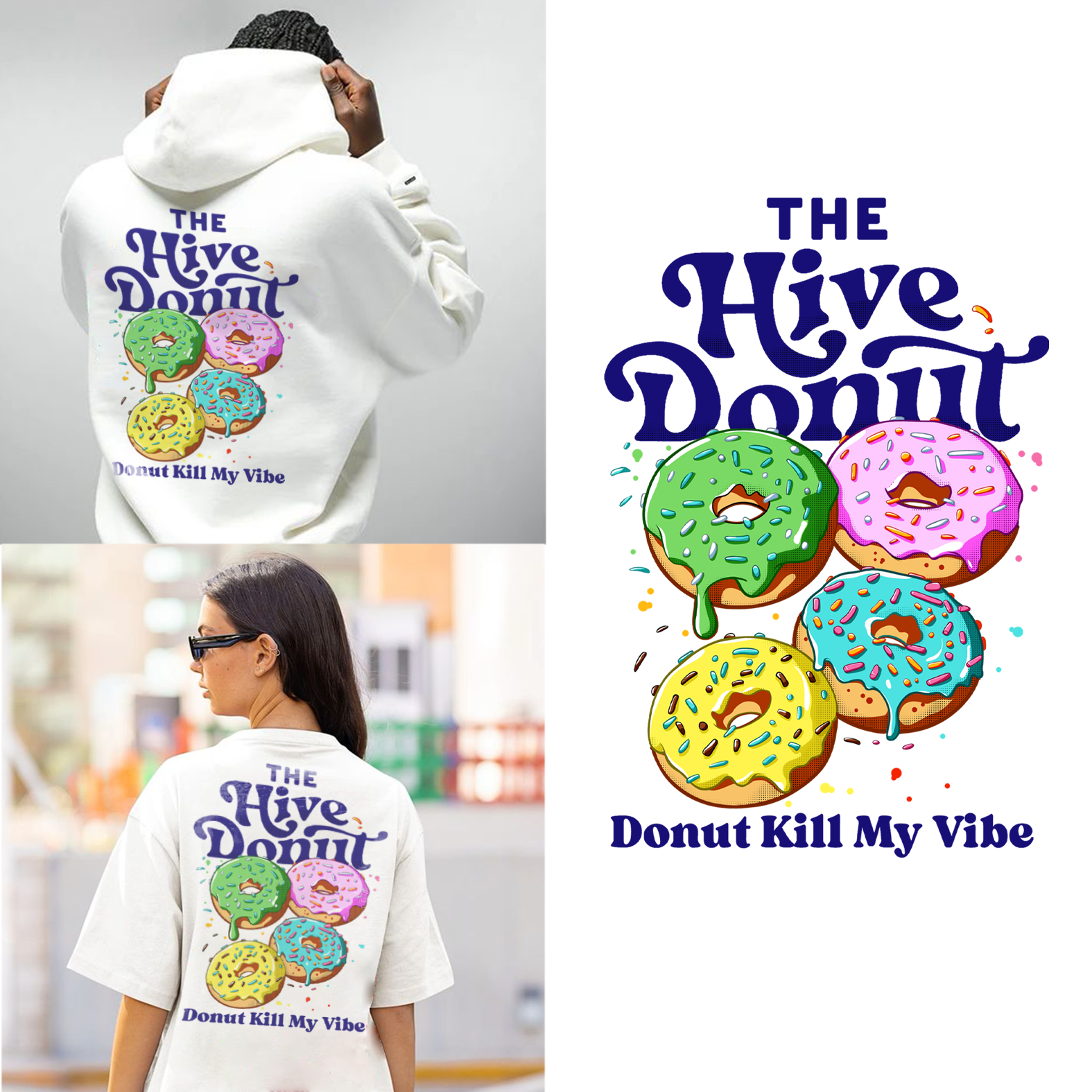 T-shirt Design by Sultan  Studio for The Hive Donut Hut | Design #34439591