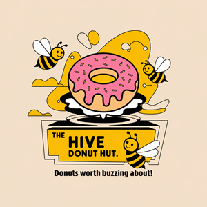 T-shirt Design by echosaputro for The Hive Donut Hut | Design: #34437370