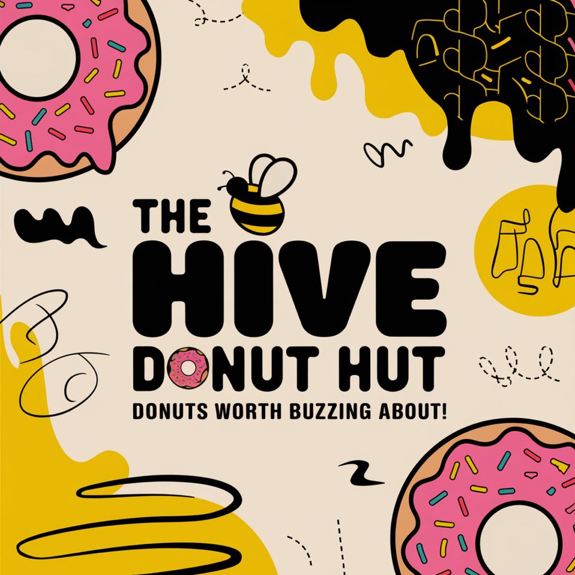 Diseño de Camiseta por echosaputro para The Hive Donut Hut | Diseño #34437371