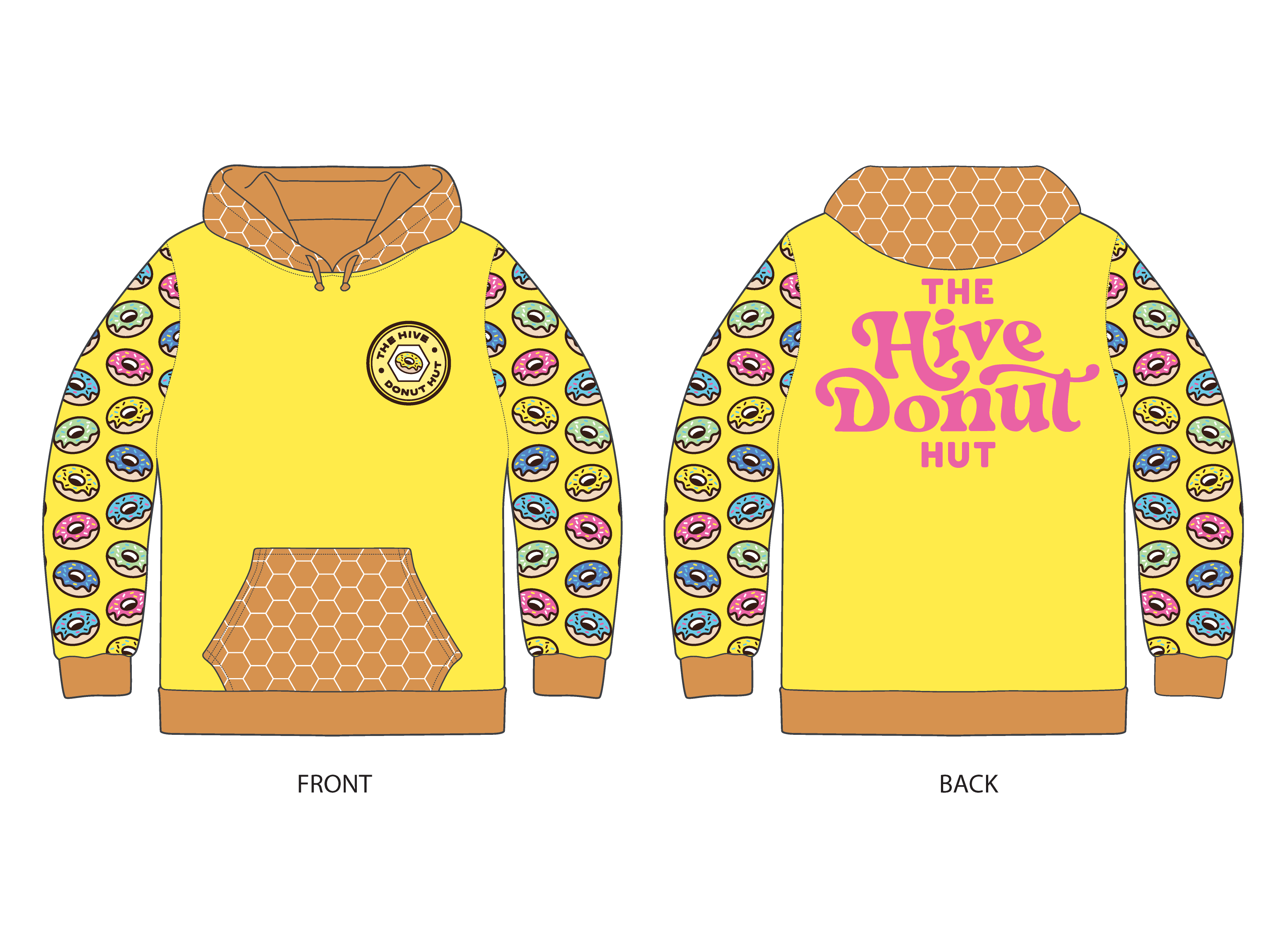 Diseño de Camiseta por 4 4 para The Hive Donut Hut | Diseño #34445594